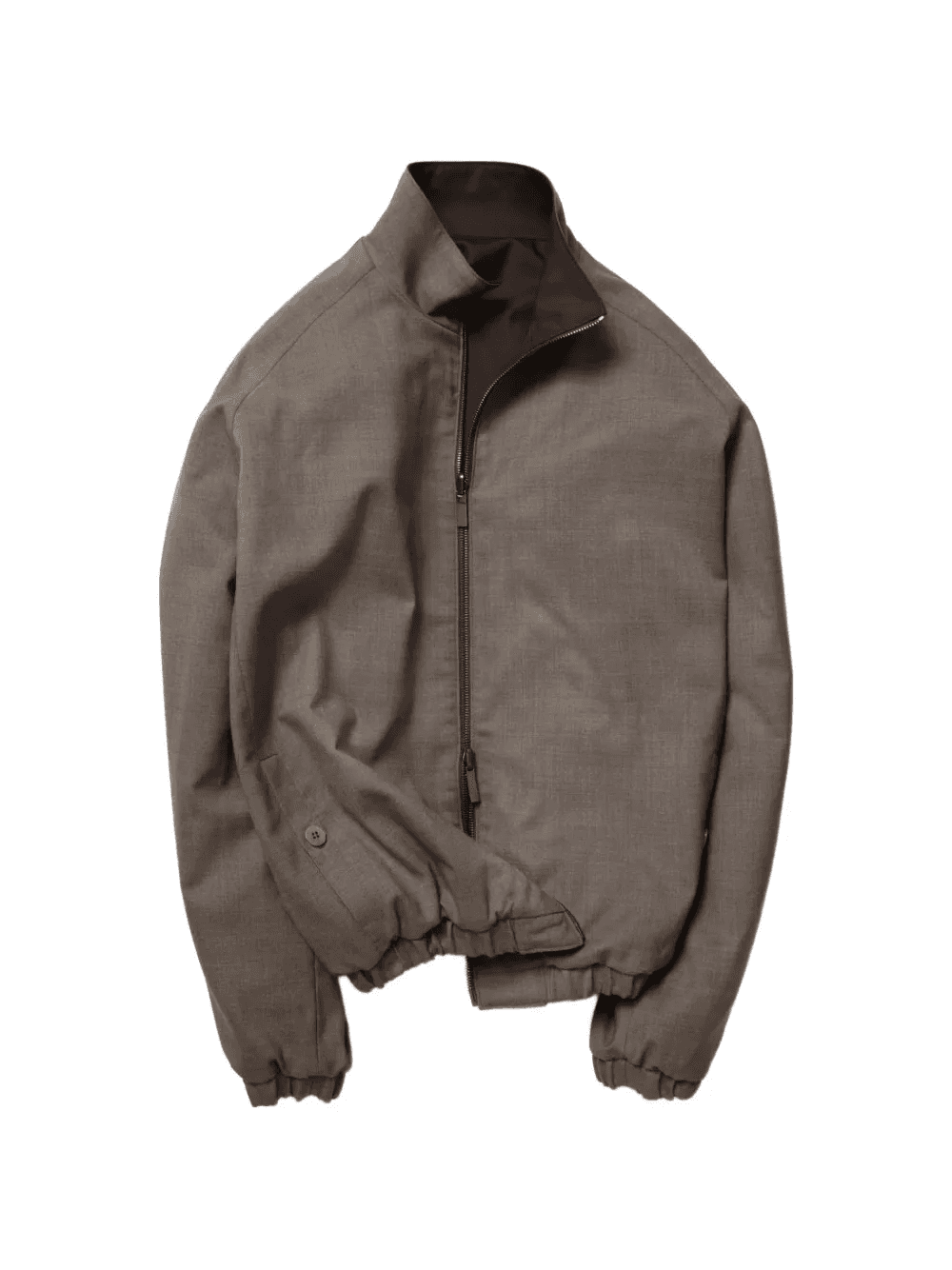 high-neck zip-up jacket - Image 1