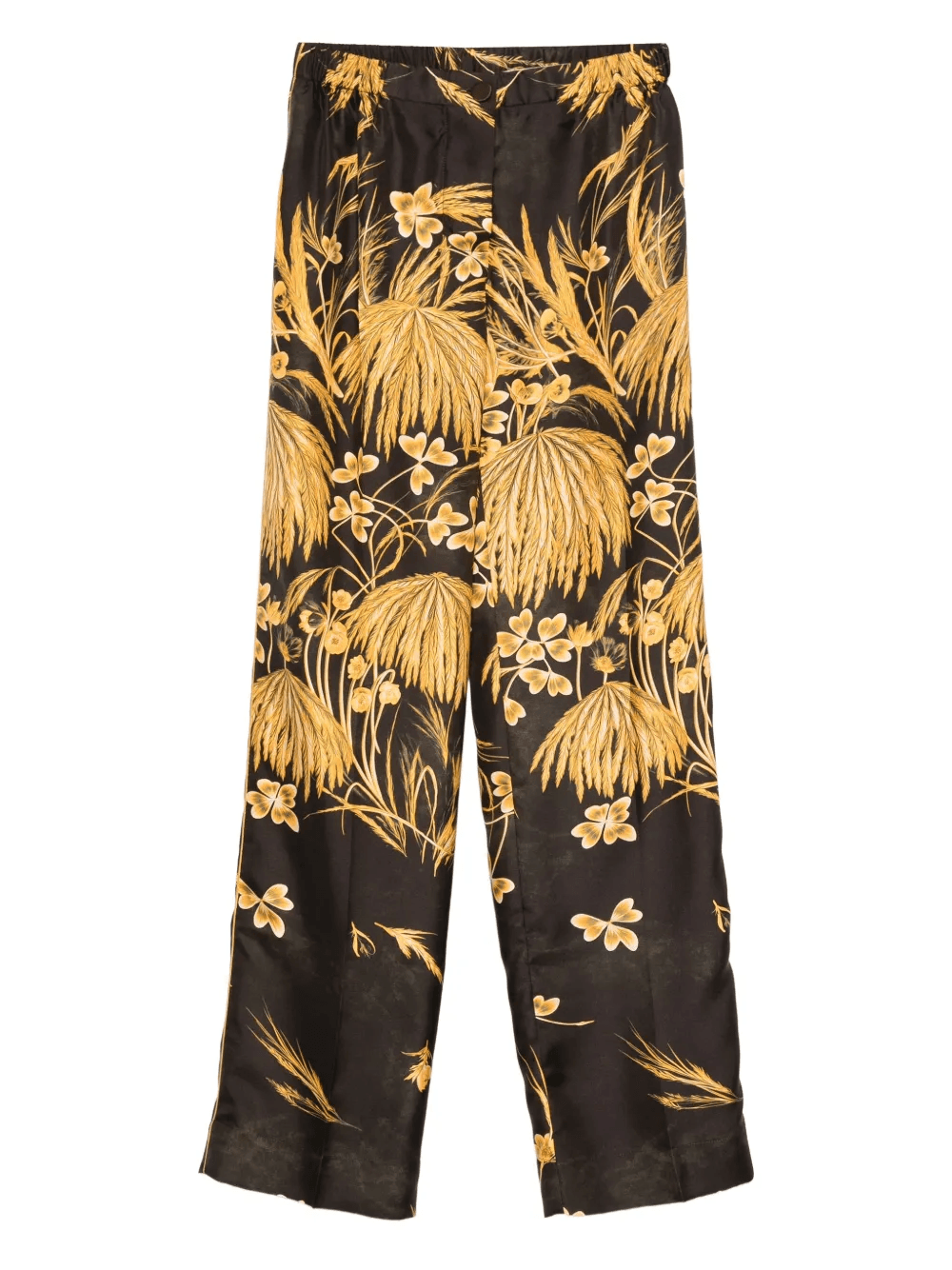 floral-print silk trousers - Image 1