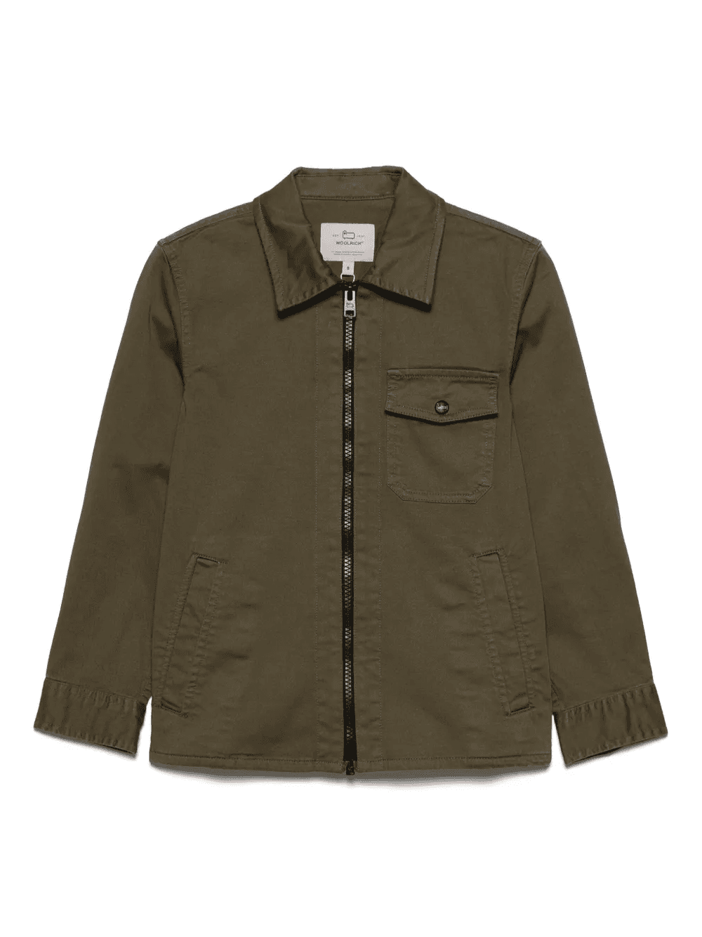 tonal stitching cotton blend jacket - Image 1
