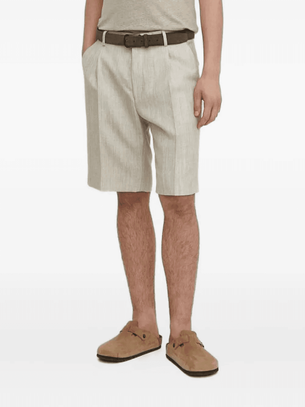 pleated side-pocket shorts - Image 1