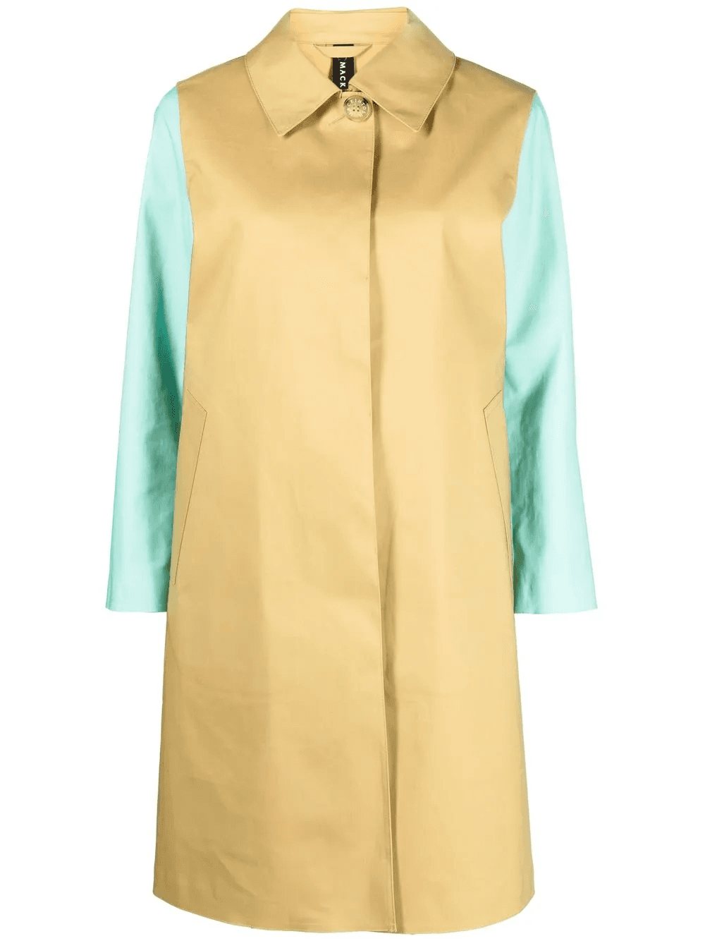 colour-block cotton coat - Image 1