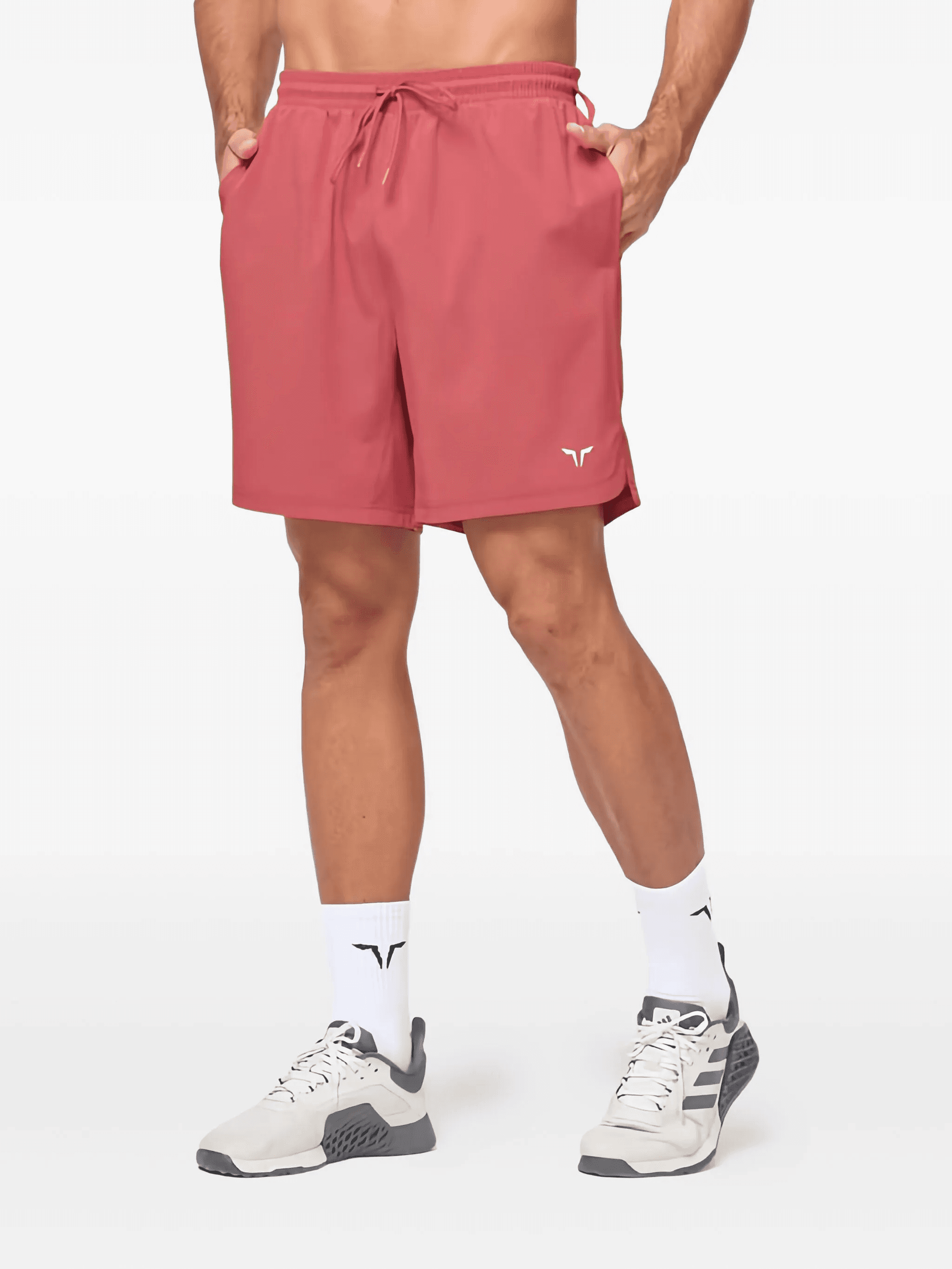 drawstring-fastening logo-detail track shorts - Image 1