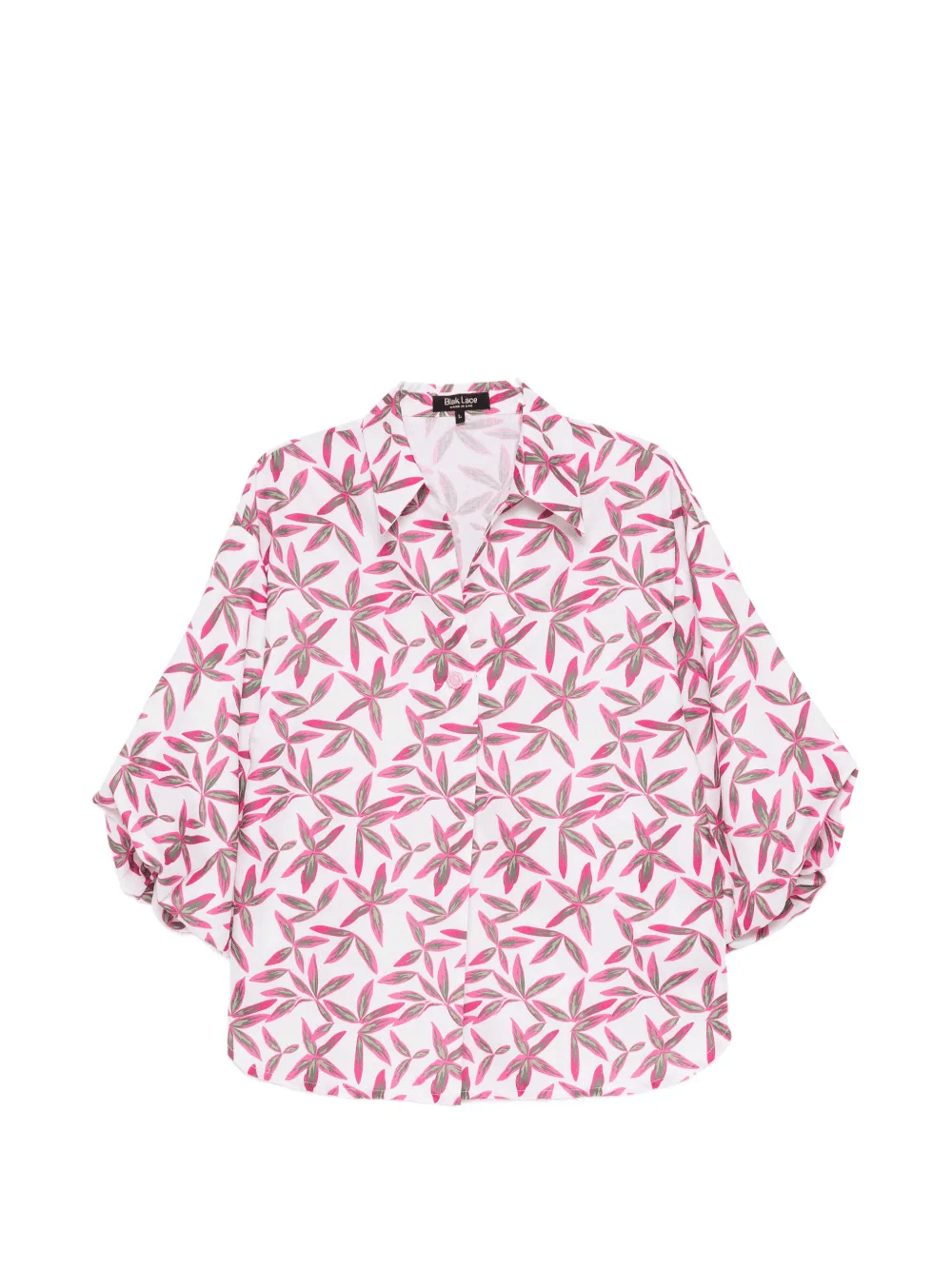 puffed-sleeve printed blouse - Image 1