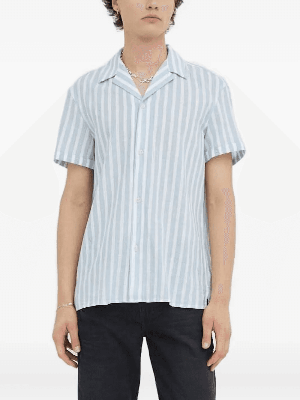 stripe short-sleeve shirt - Image 1