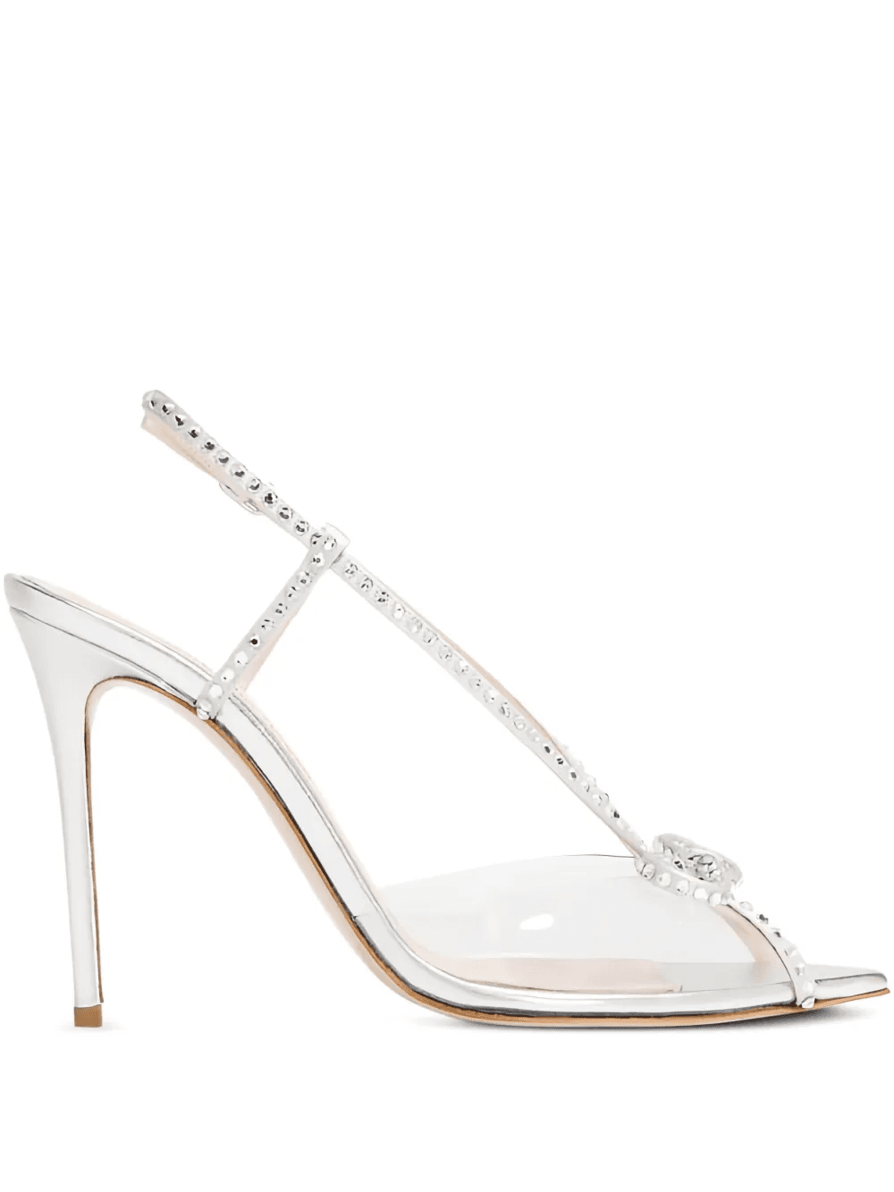 105mm Kay crystal-embellished bow sandals - Image 1