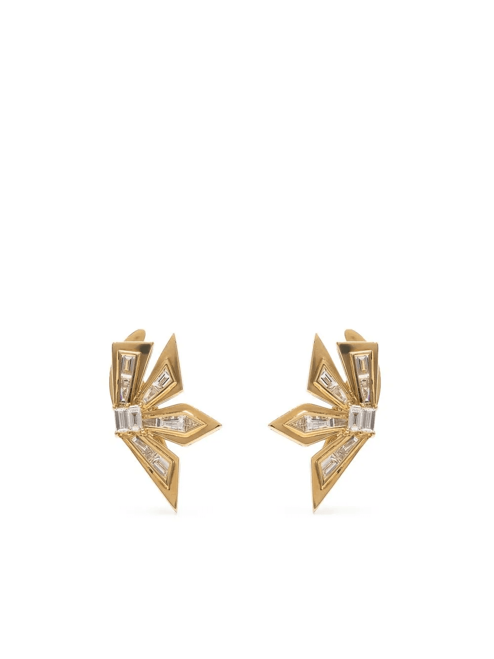 18kt yellow gold Cascade diamond earring - Image 1