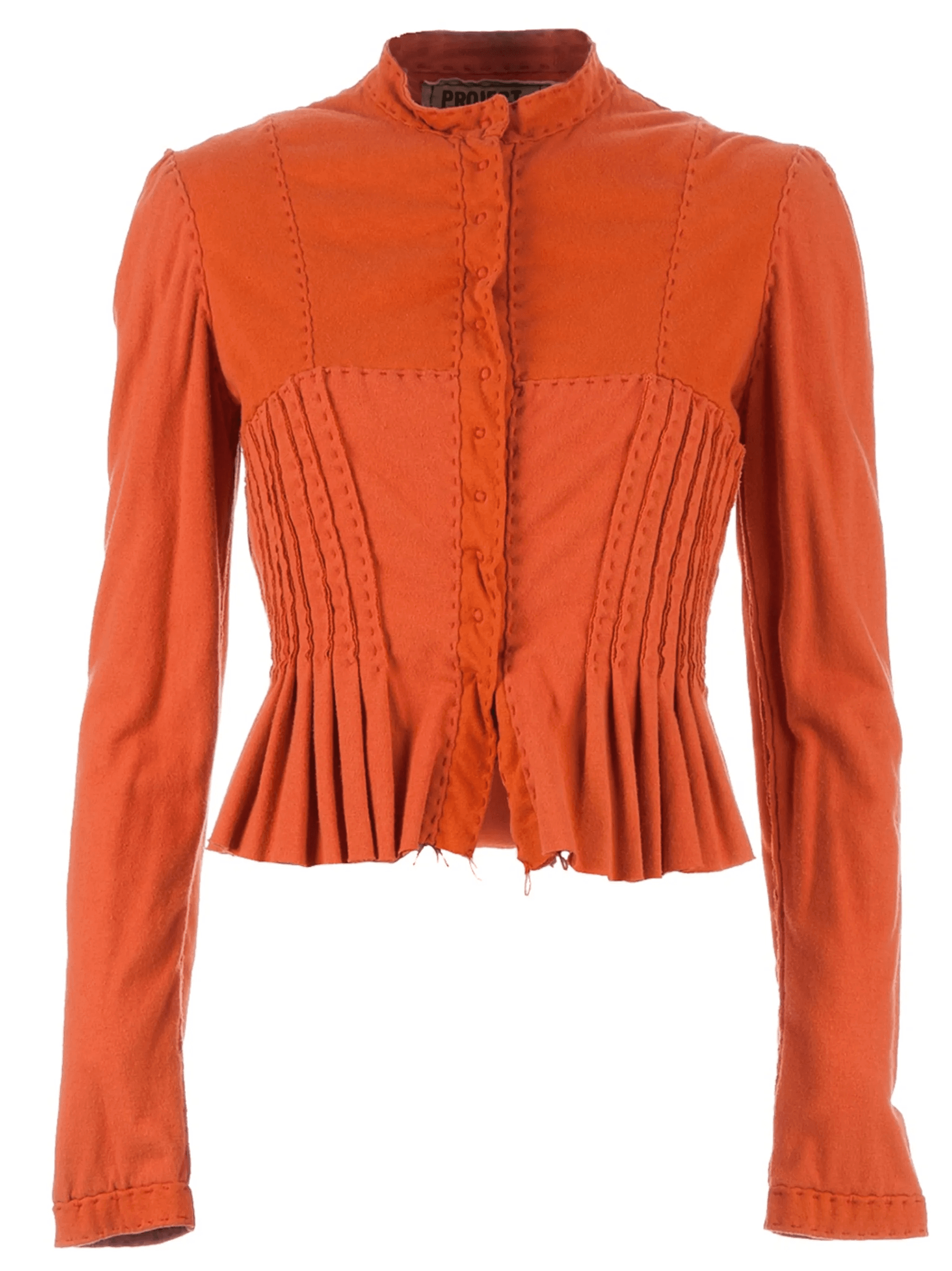 pleated and cropped jacket - Image 1