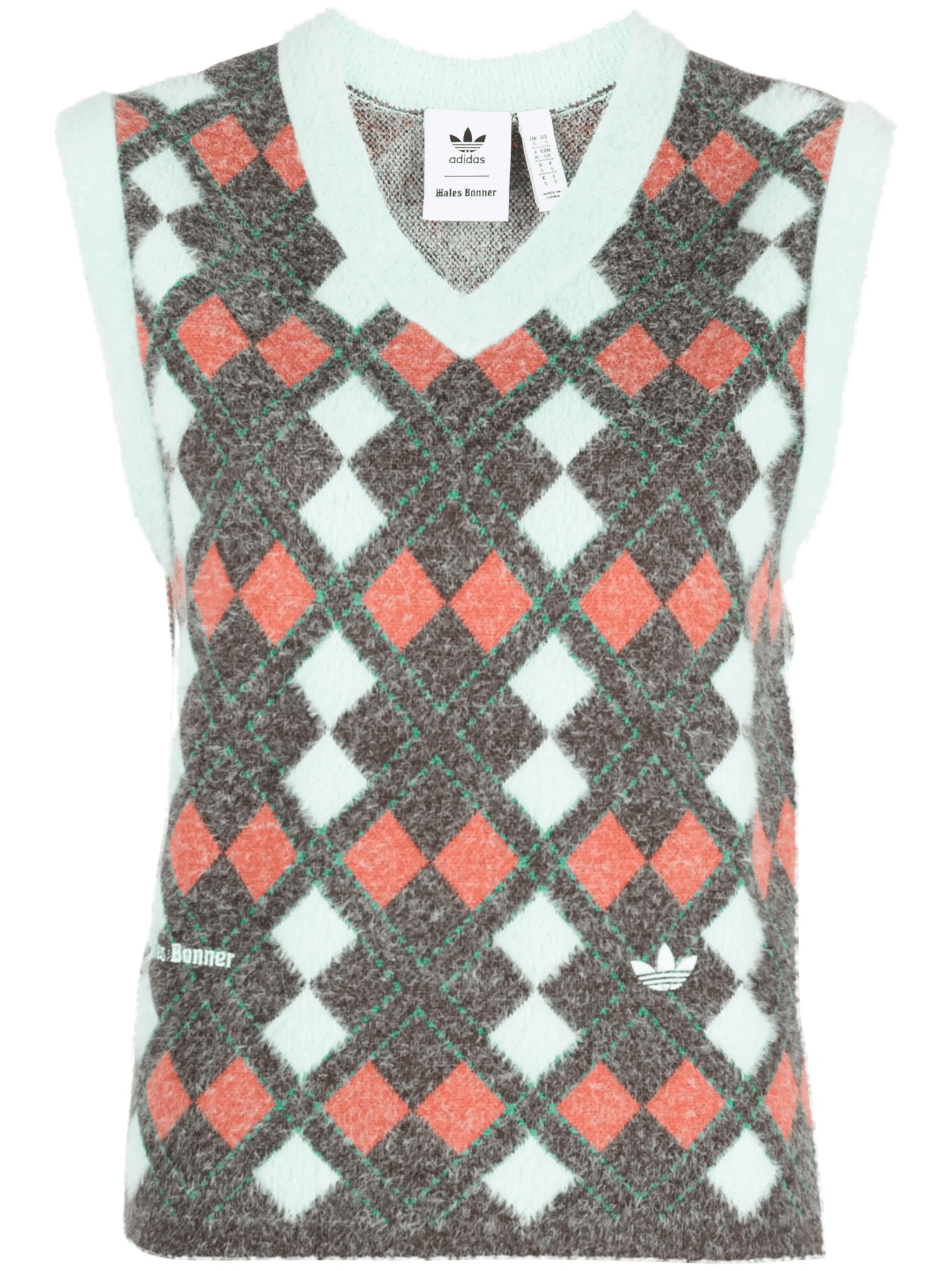 x Wales Bonner argyle knitted vest - Image 1