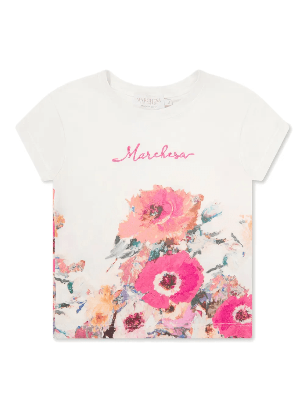 logo-embroidered floral T-shirt - Image 1