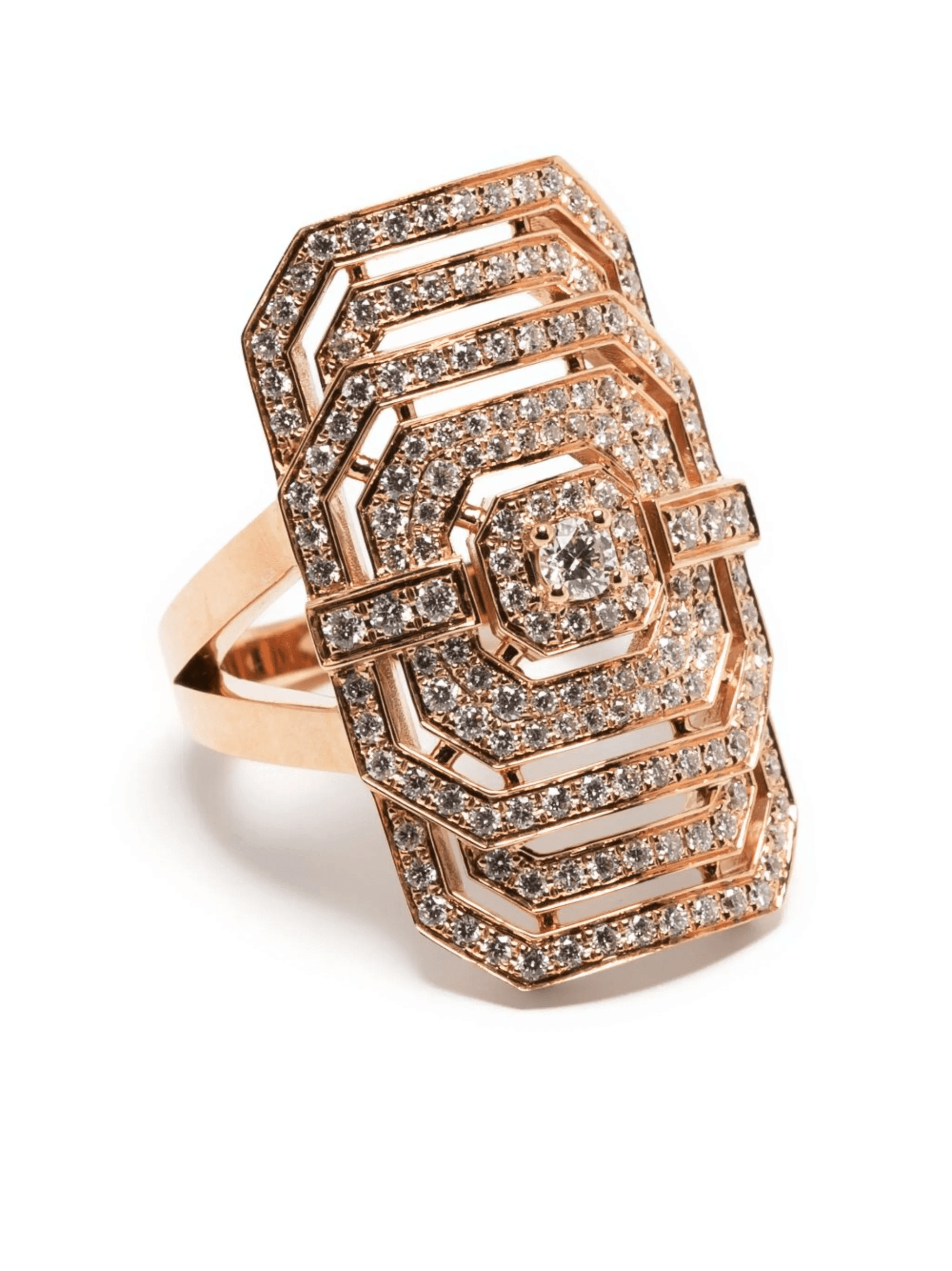 18kt rose gold My Way diamond cocktail ring - Image 1