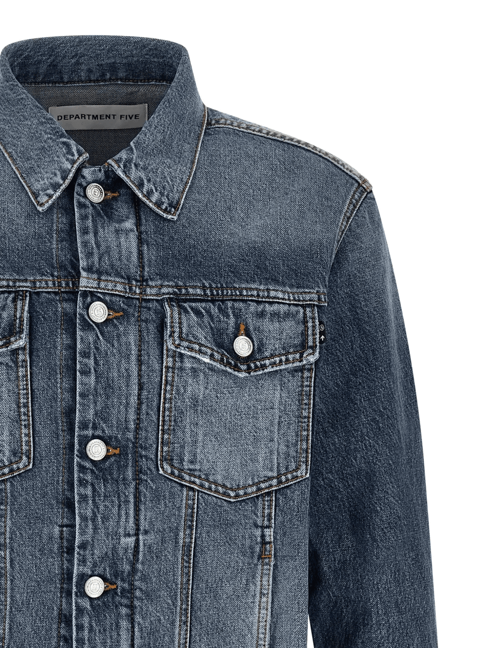 stone washed contrast stitching jacket - Image 1