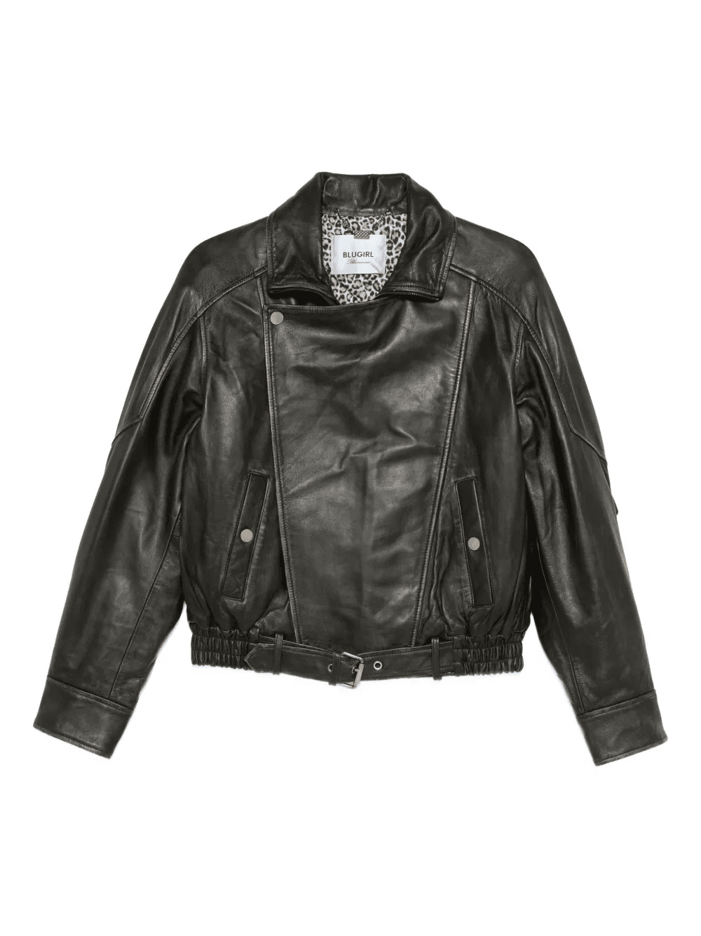 asymmetrical leather jacket - Image 1