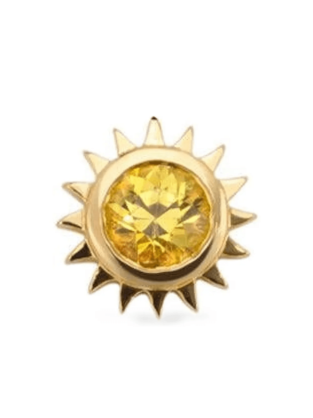 14K yellow gold Sapphire Sun earrings - Image 1