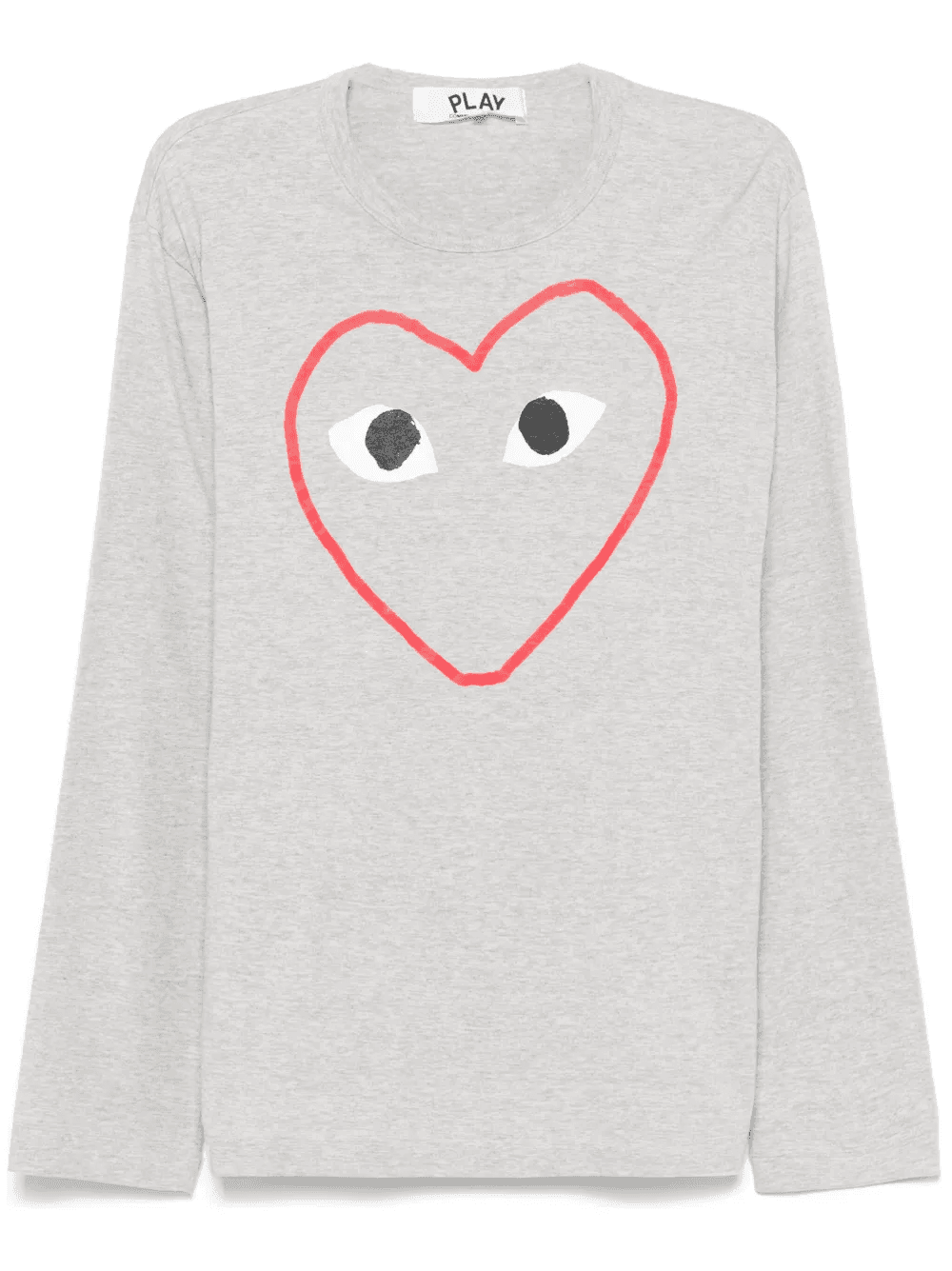 outline heart-print T-shirt - Image 1