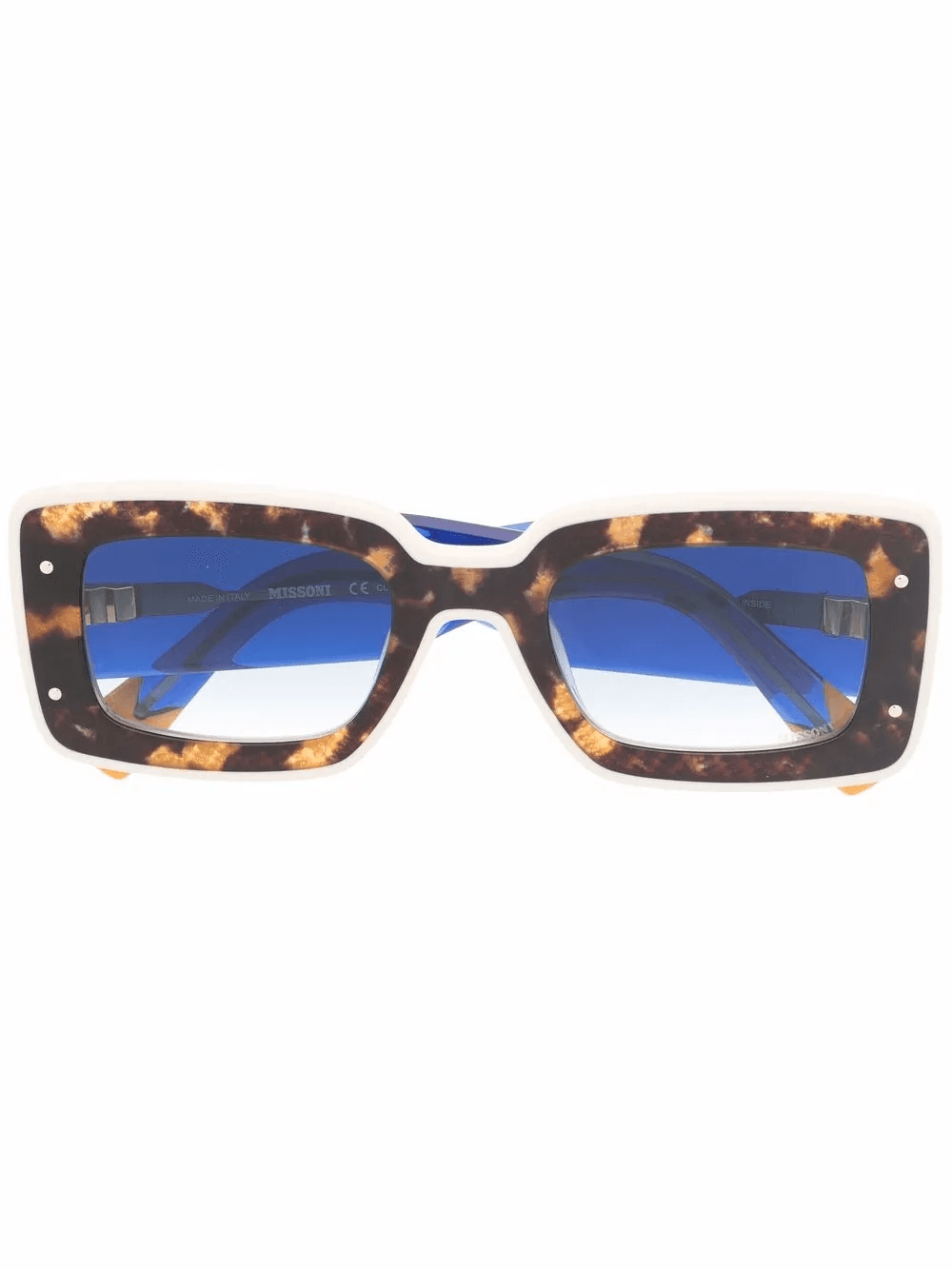 tortoiseshell rectangular sunglasses - Image 1