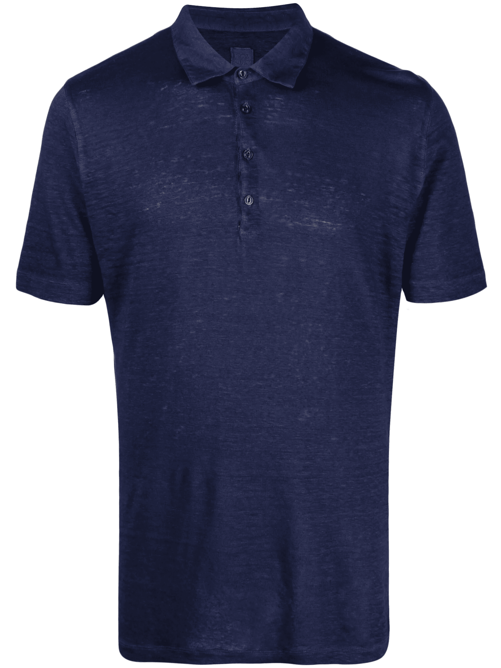 short-sleeved linen polo shirt - Image 1
