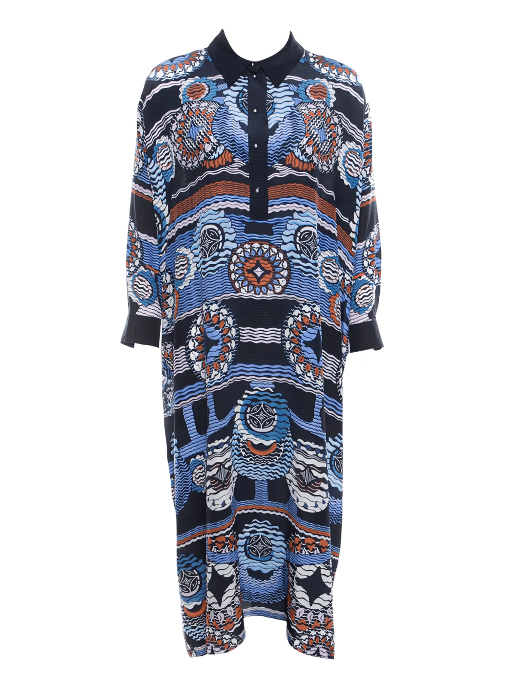 abstract-print silk dress - Image 1