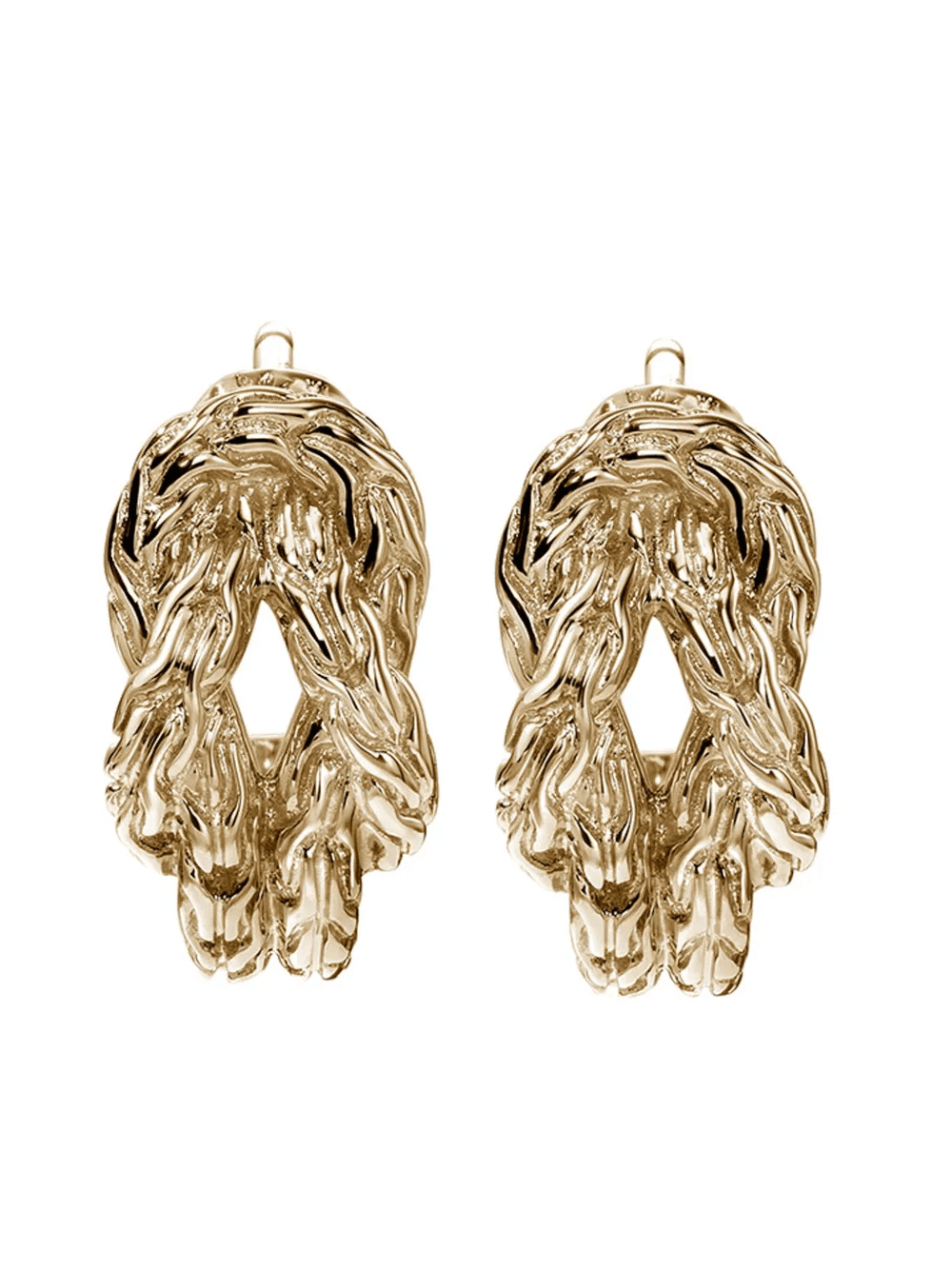 14kt yellow gold Lov Knot hoop earrings - Image 1