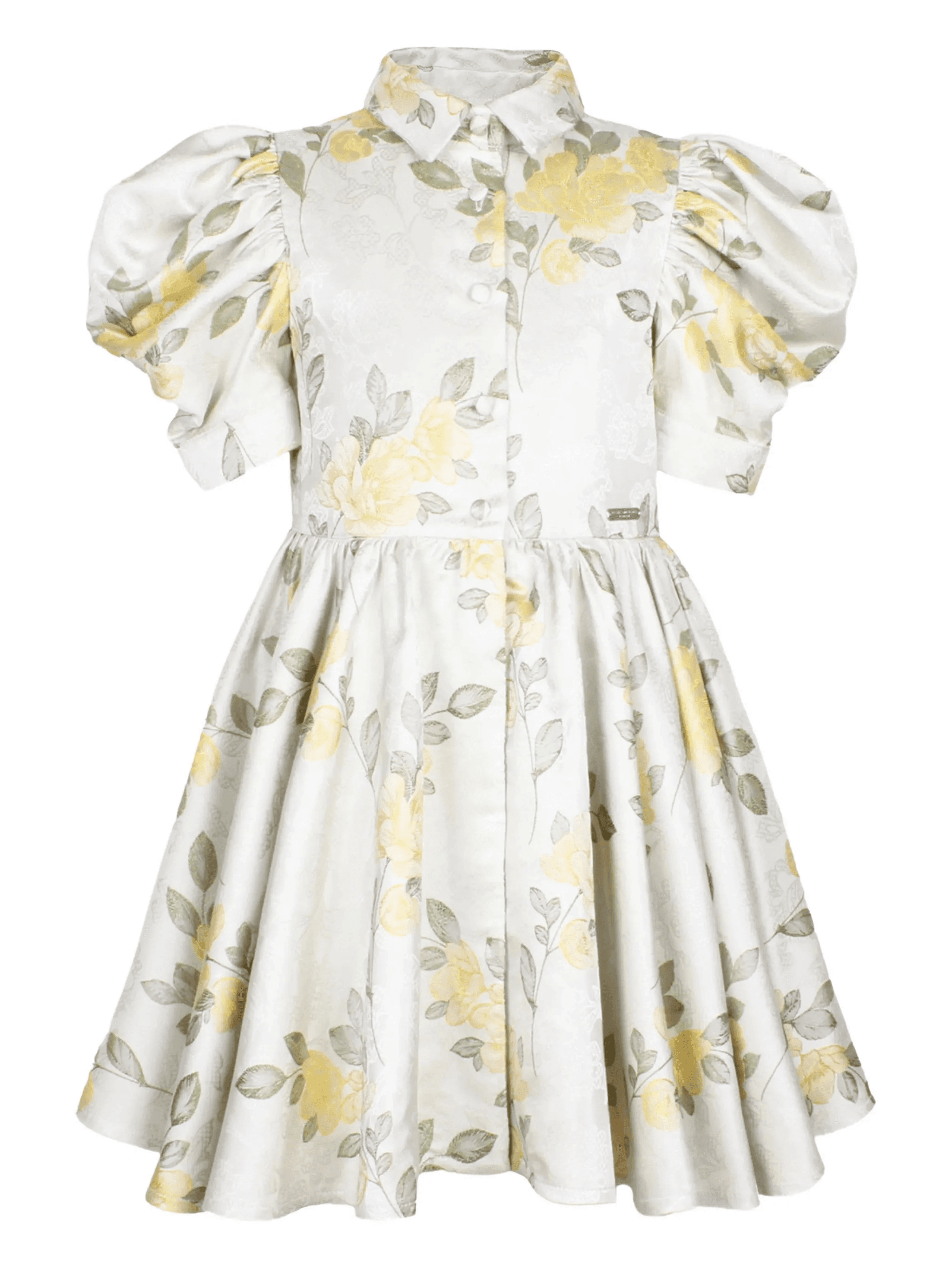 floral-print puff-sleeve dress - Image 1