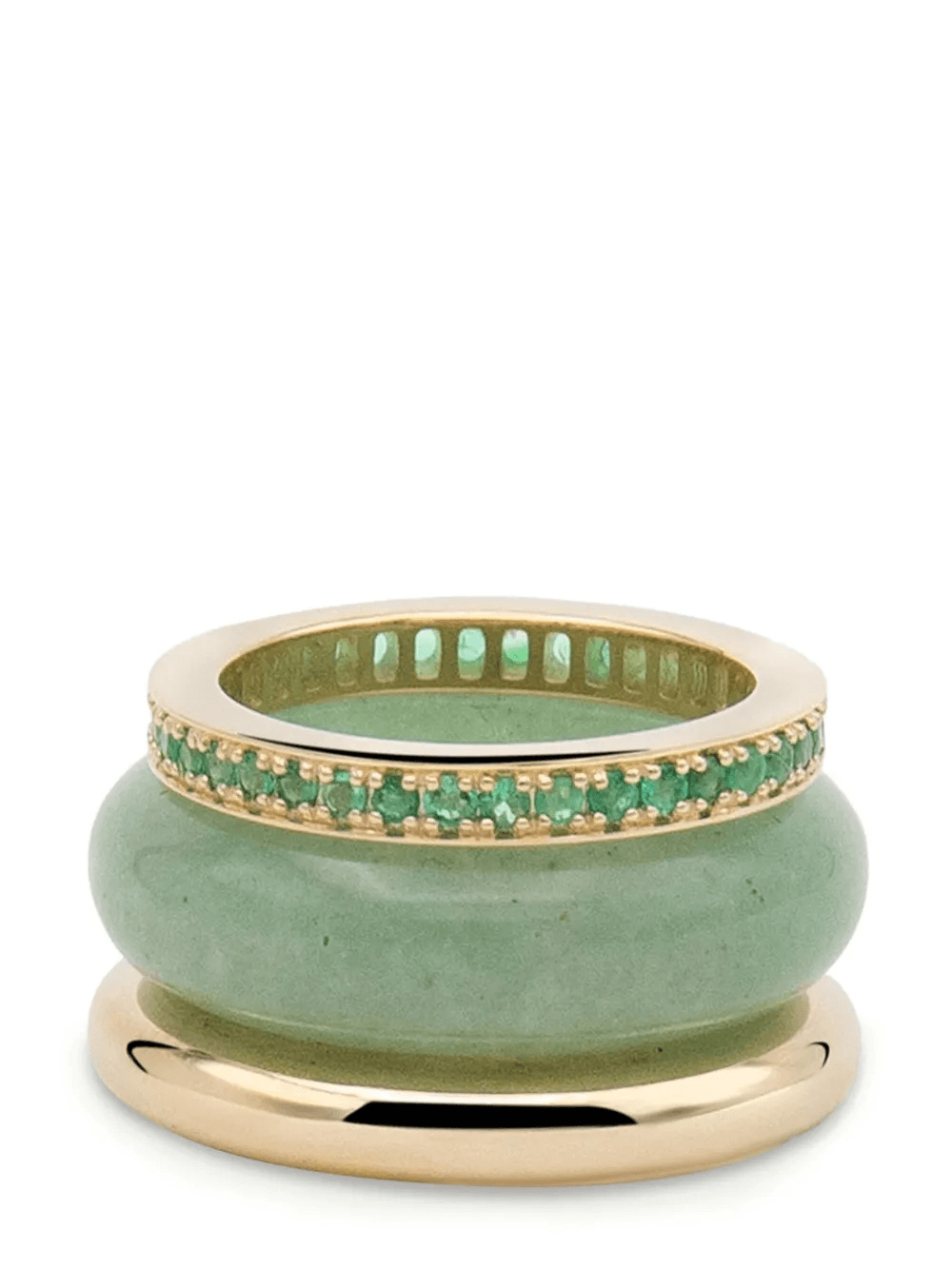 14kt yellow gold Luminous multi-stone stackable ring - Image 1