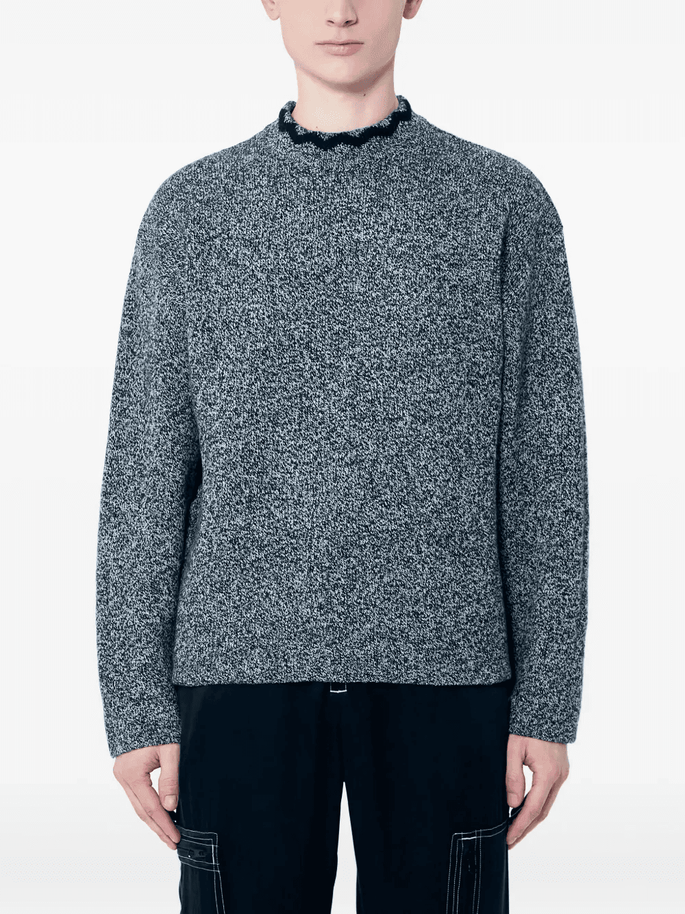 speckled crew-neck sweater - Image 1