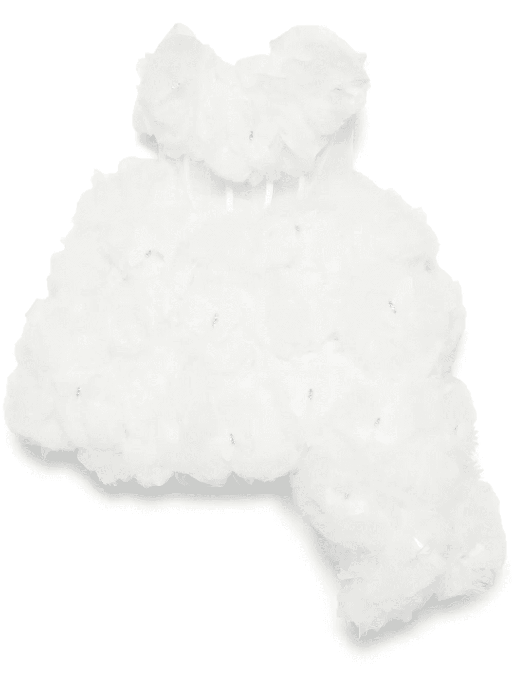 floral-appliqué mini dress - Image 1