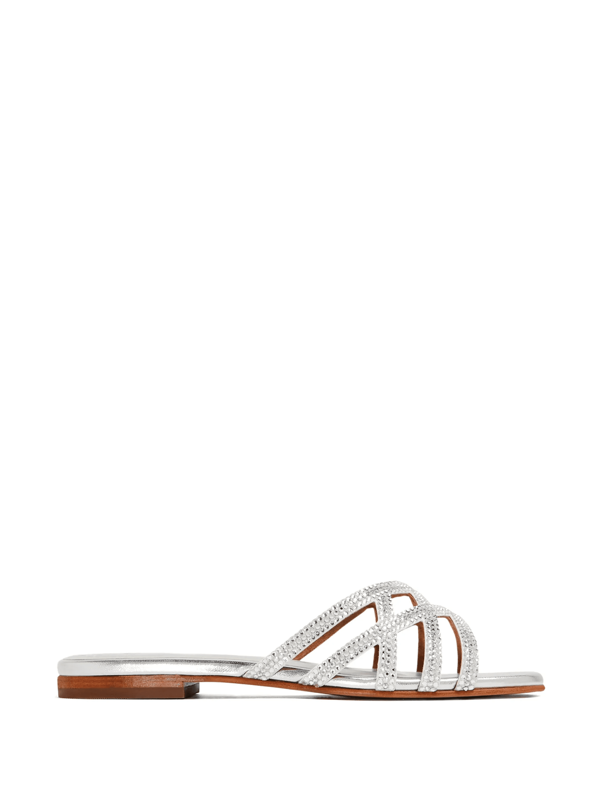 Zuri rhinestone criss cross sandals - Image 1