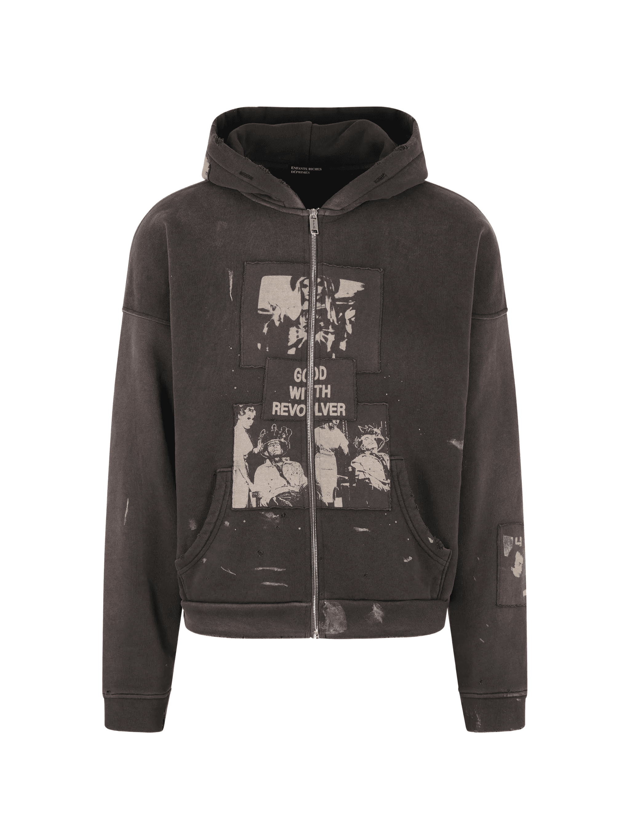 graphic-print zip-up hoodie - Image 1