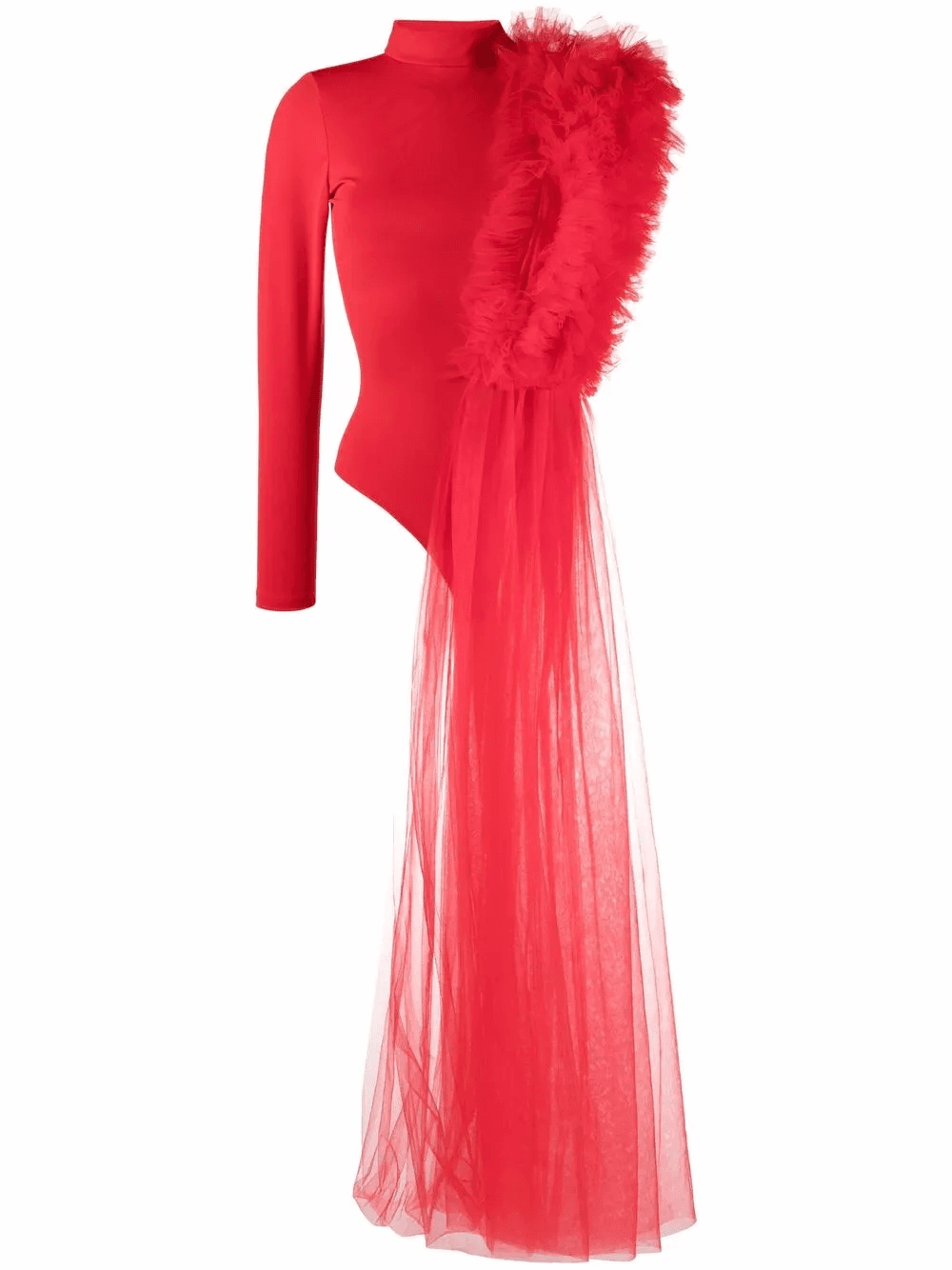 x Lia Aram tulle ruffle detail bodysuit - Image 1