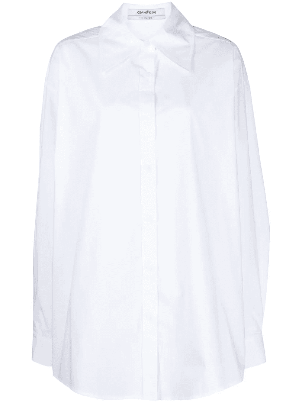 poplin-texture cotton shirt - Image 1