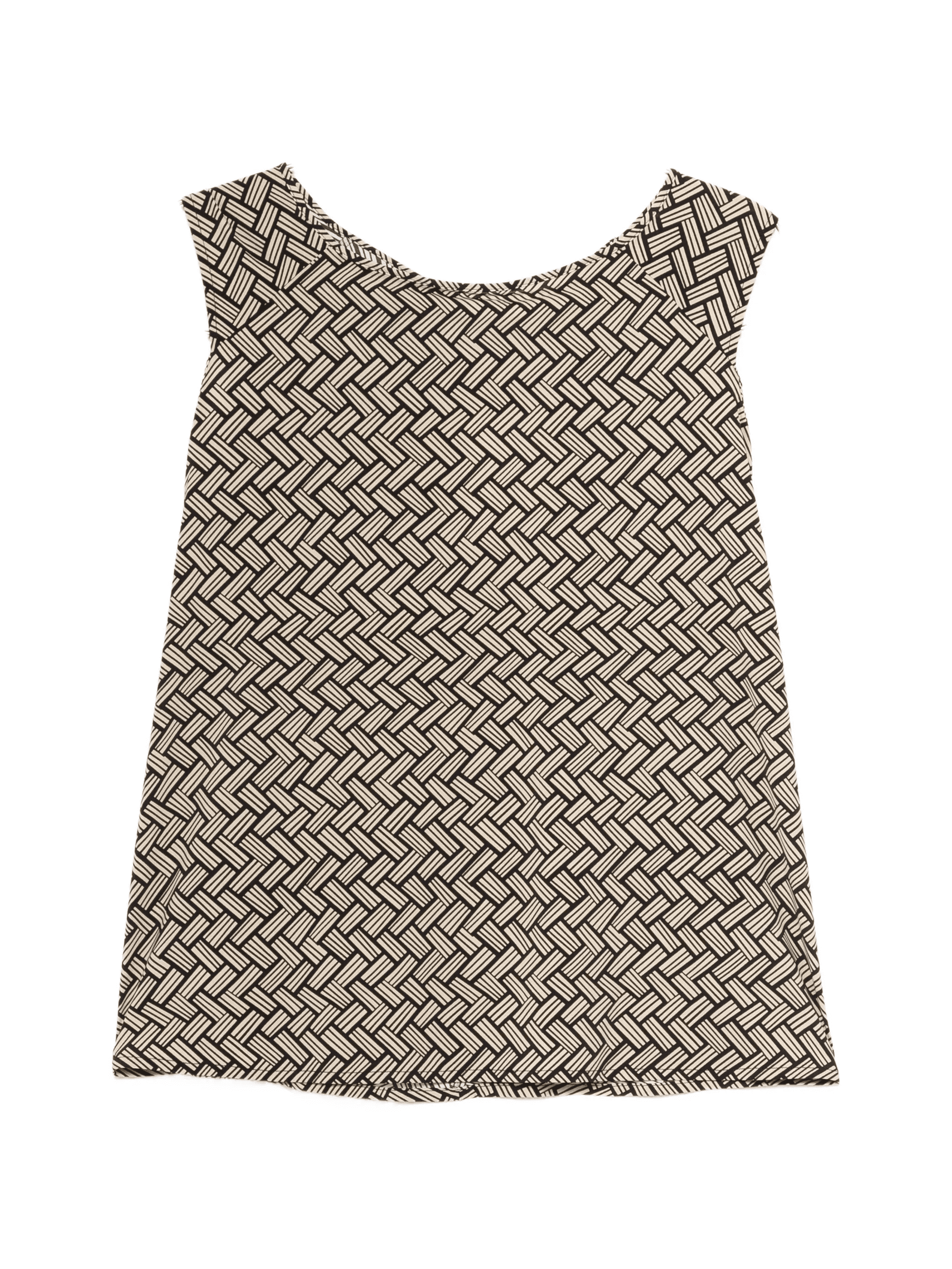 geometric-pattern sleeveless blouse - Image 1