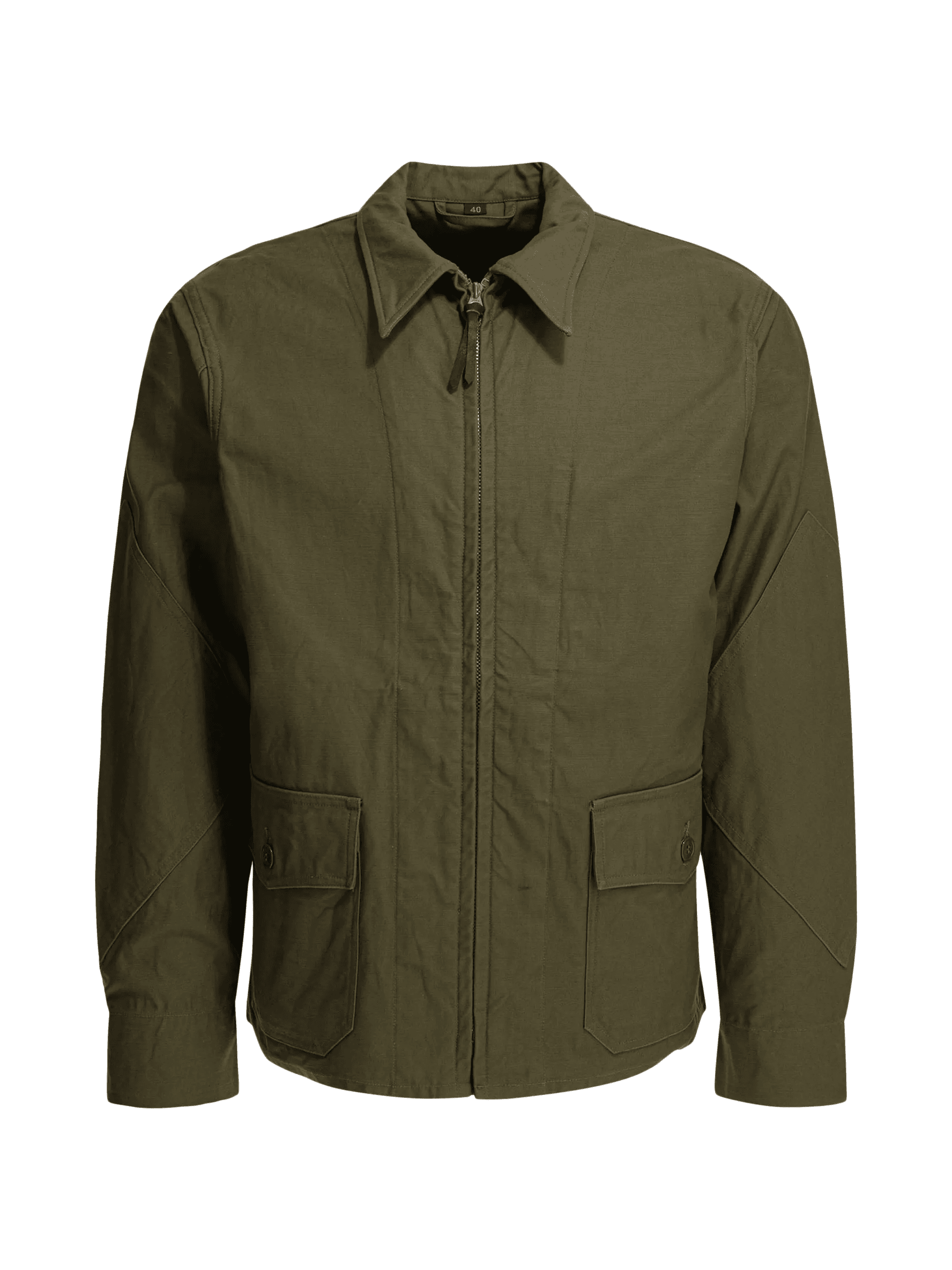 zip-up flap-pocket shirt jacket - Image 1