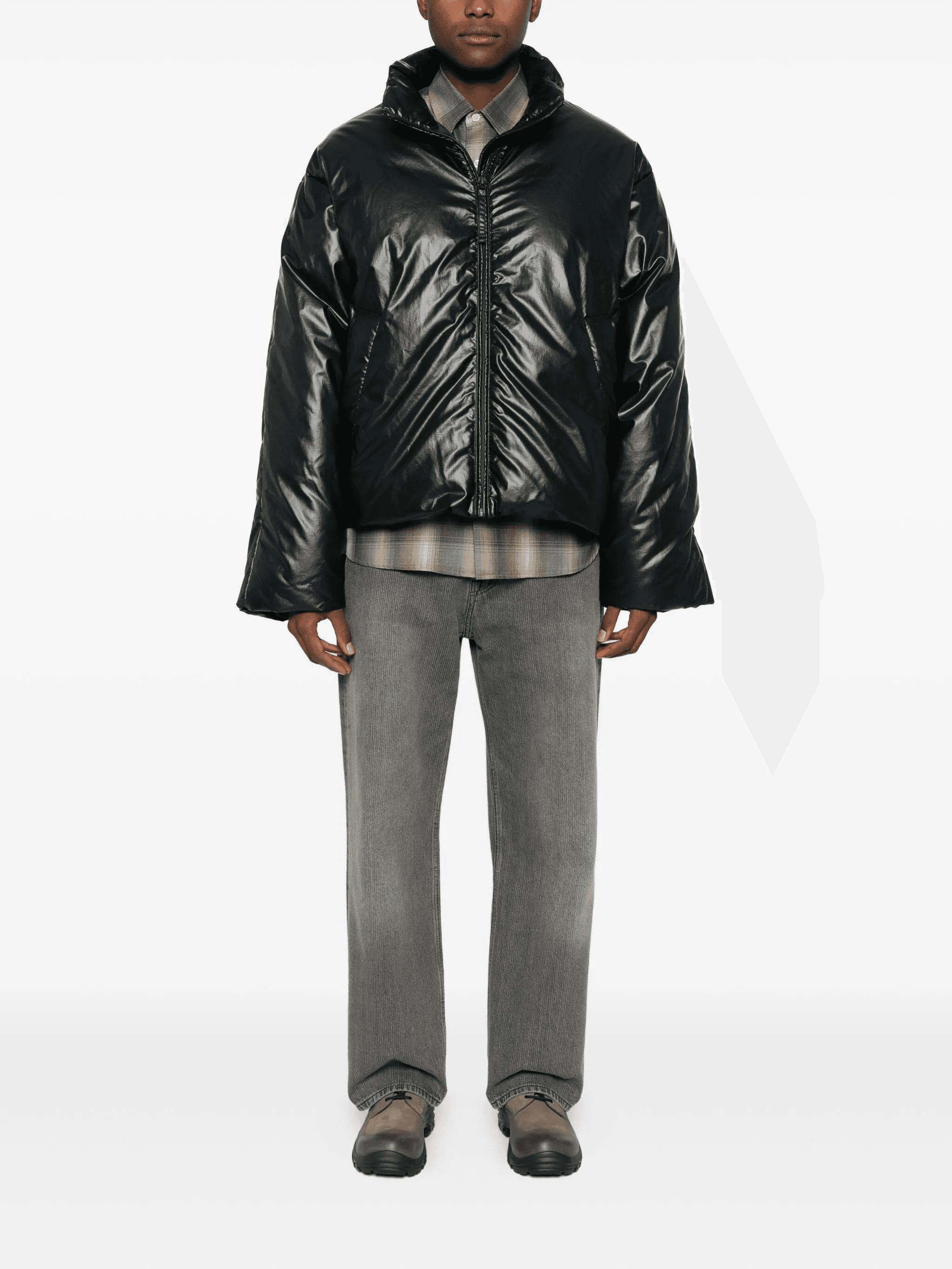zip-up padded coat - Image 1