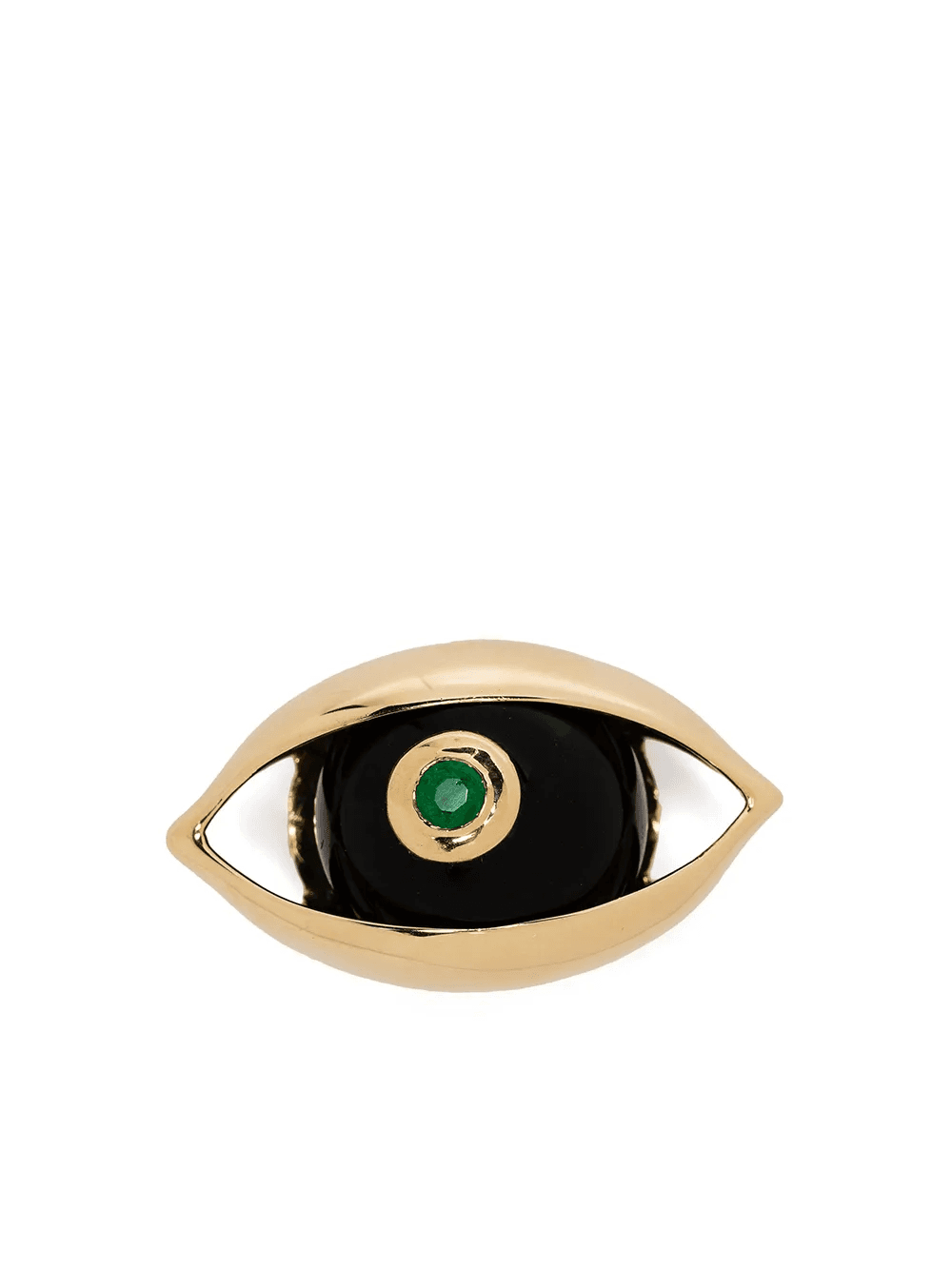 18kt yellow gold diamond Eye brooch - Image 1