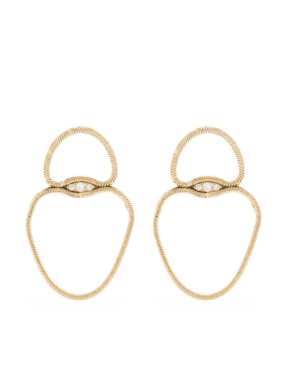18kt yellow gold Fluid Diamonds earrings - Image 1