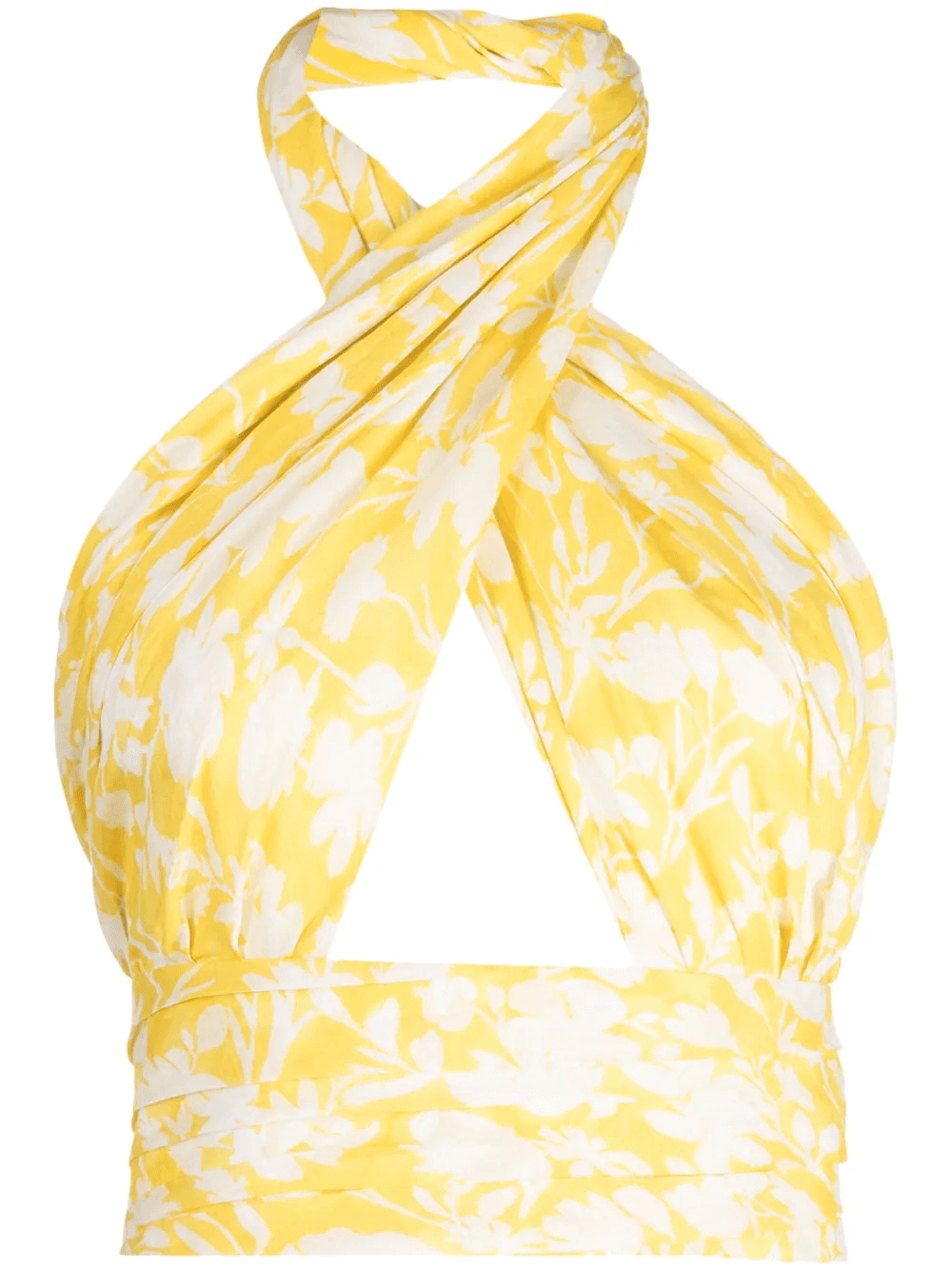 Catania floral-print cropped top - Image 1