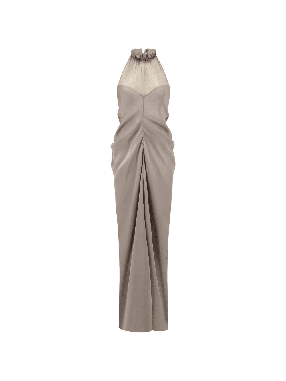ruched halterneck maxi dress - Image 1