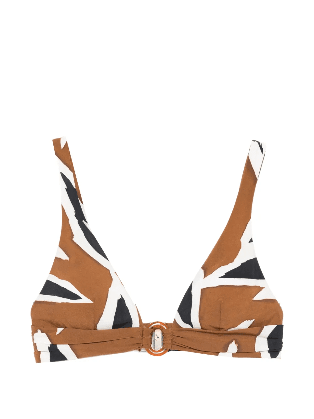 abstract-print buckle bikini top - Image 1