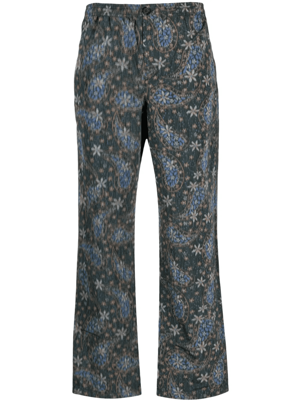 floral-paisley straight-leg trousers - Image 1
