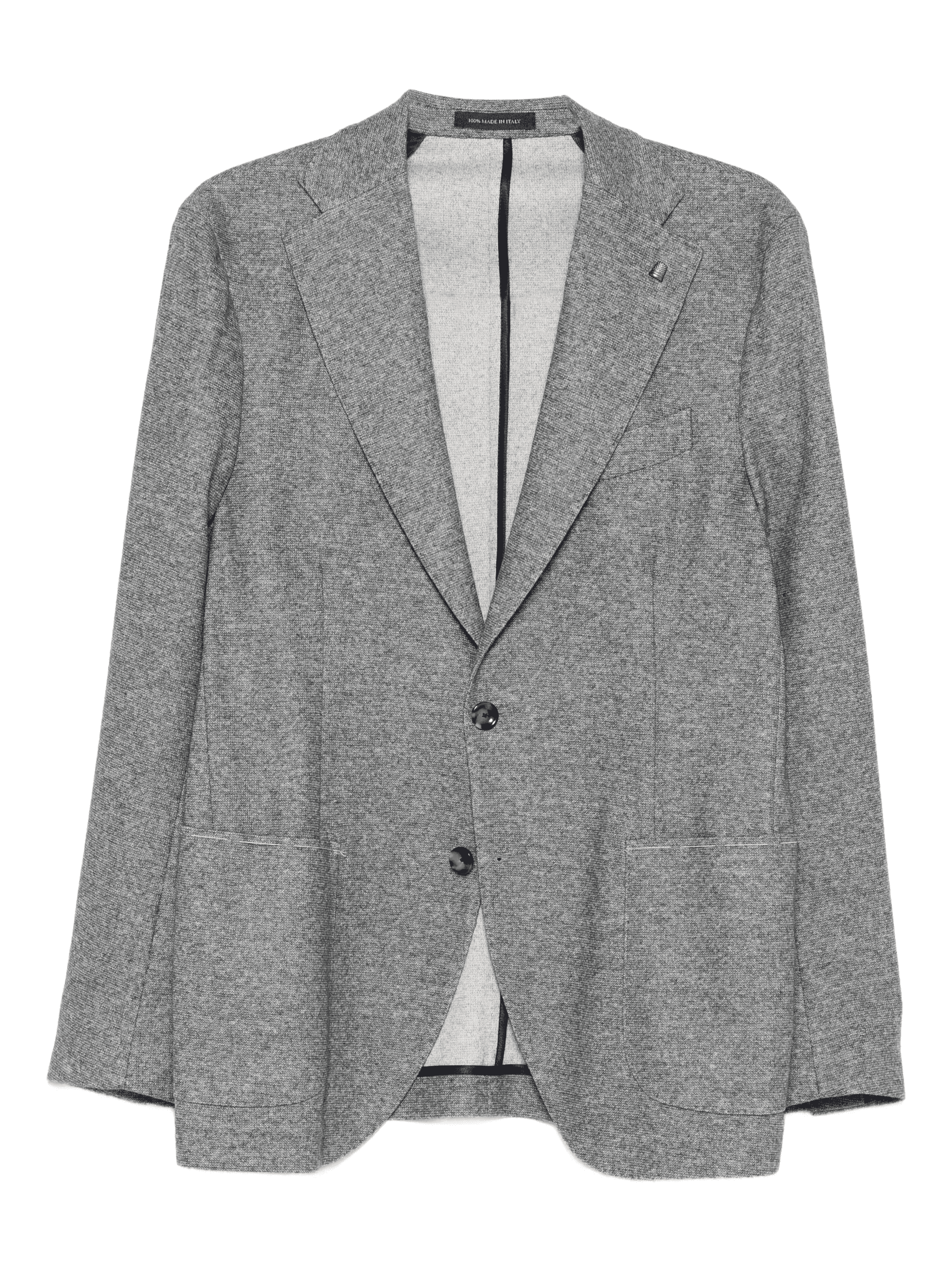 notched-lapel single-breasted blazer - Image 1