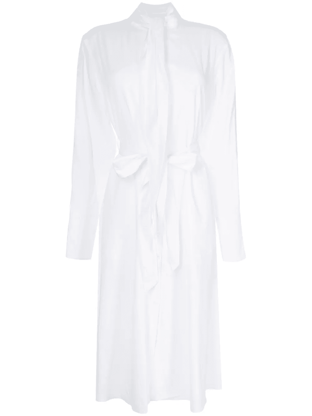 belted-waist button-down dress - Image 1