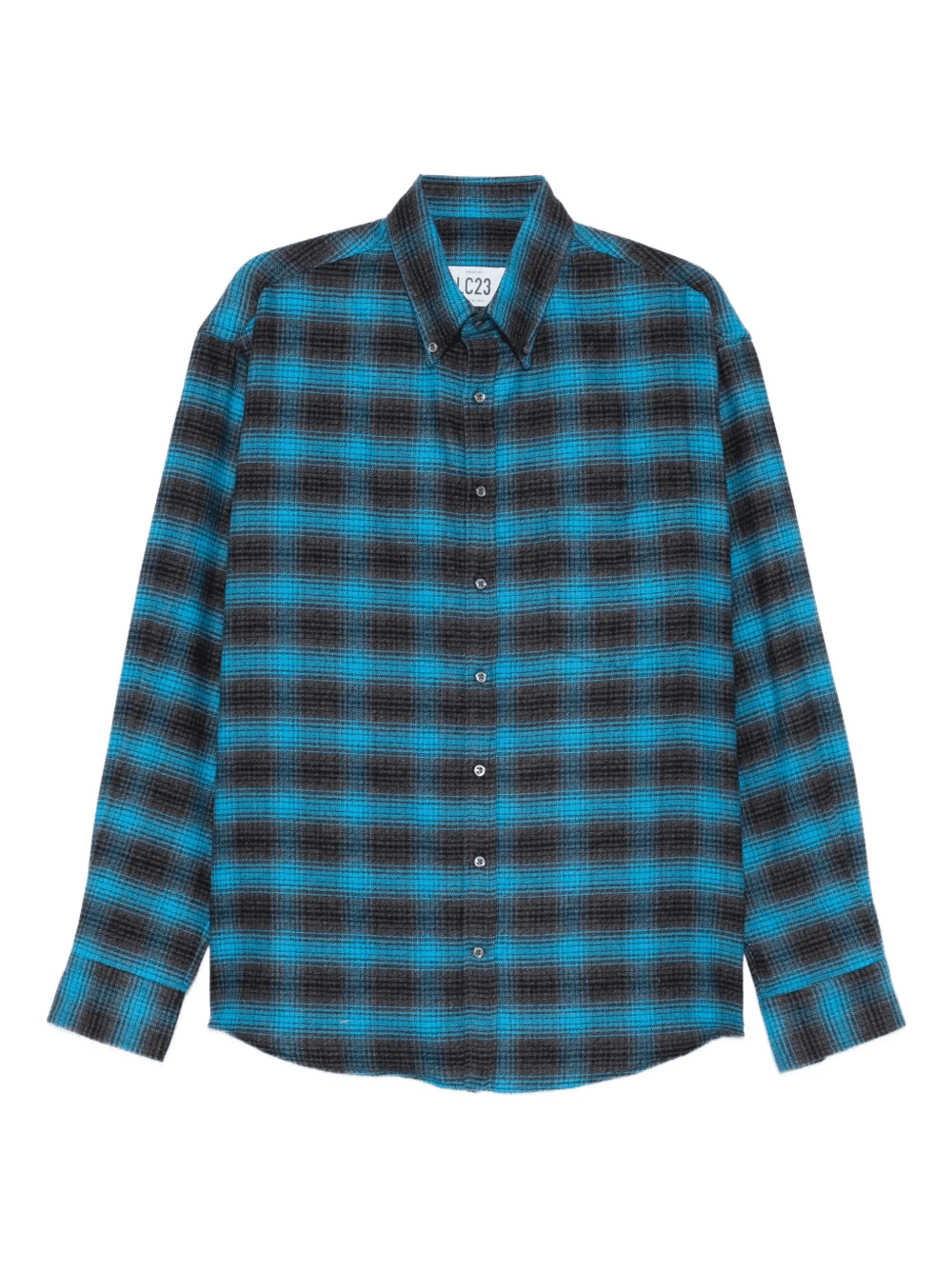 plaid-pattern buttoned shirt - Image 1