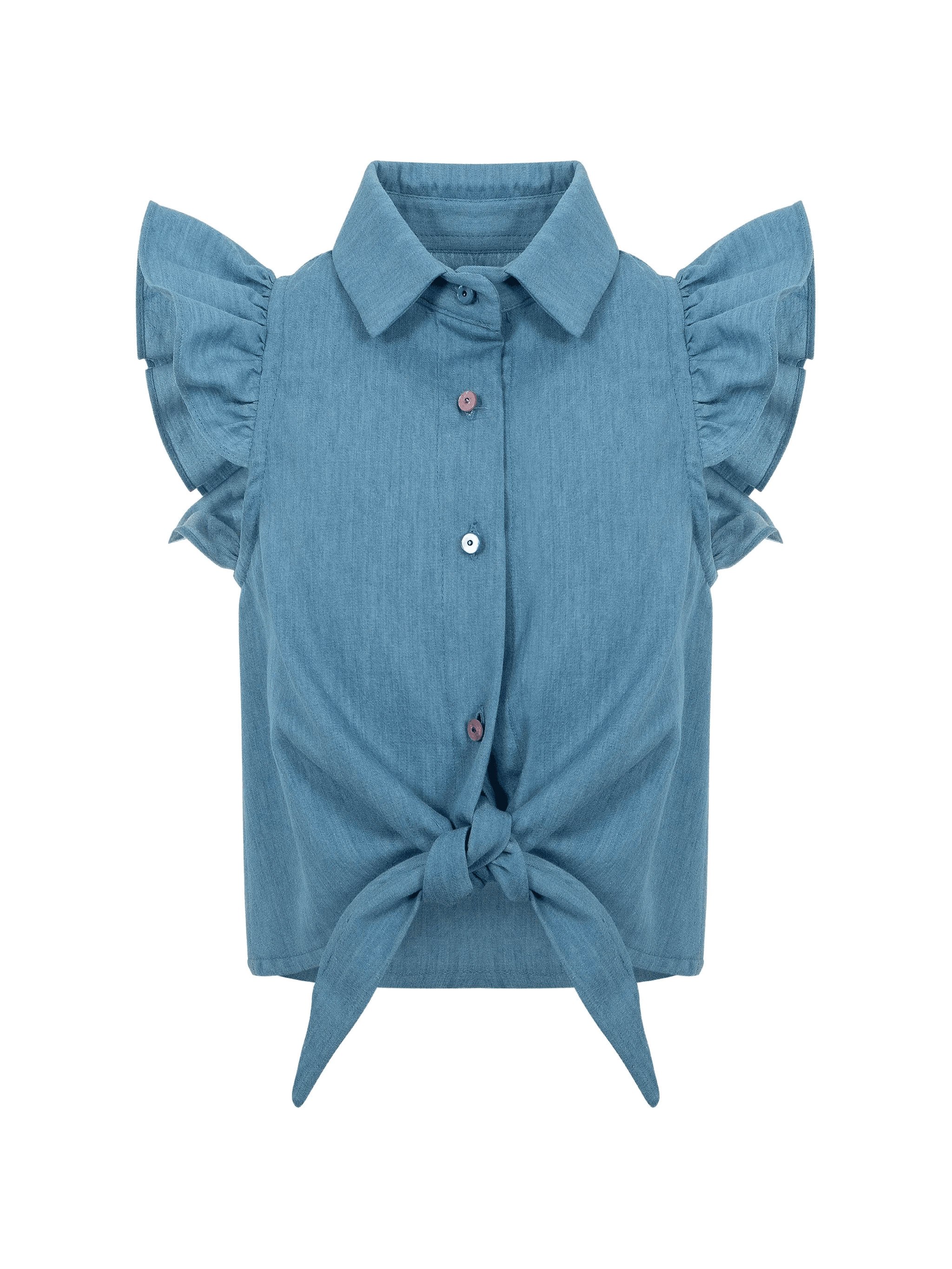 ruffled tie shirt - Image 1