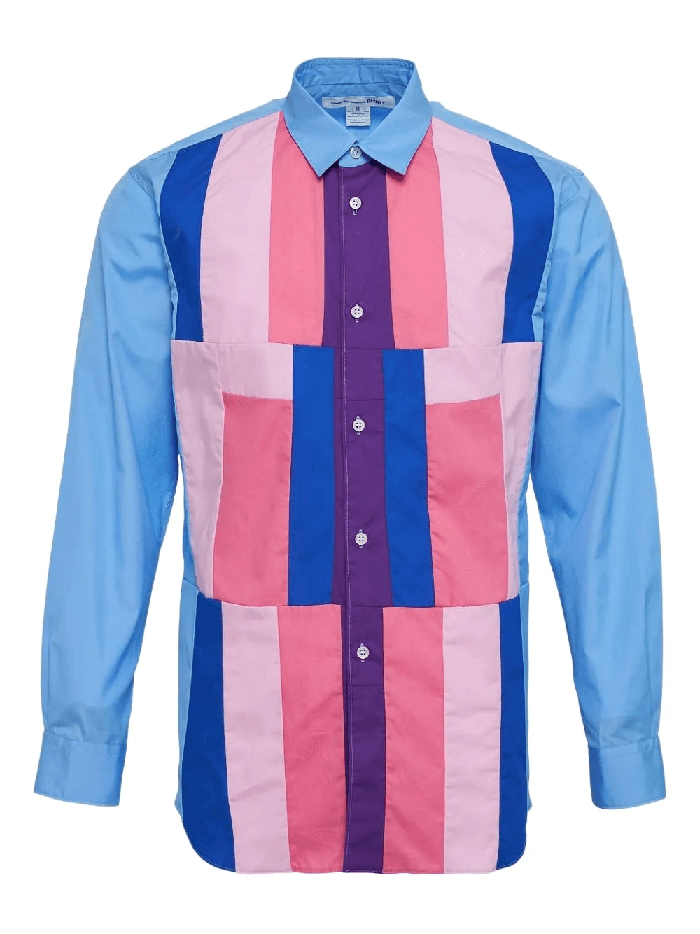 long-sleeved patchwork shirt - Image 1