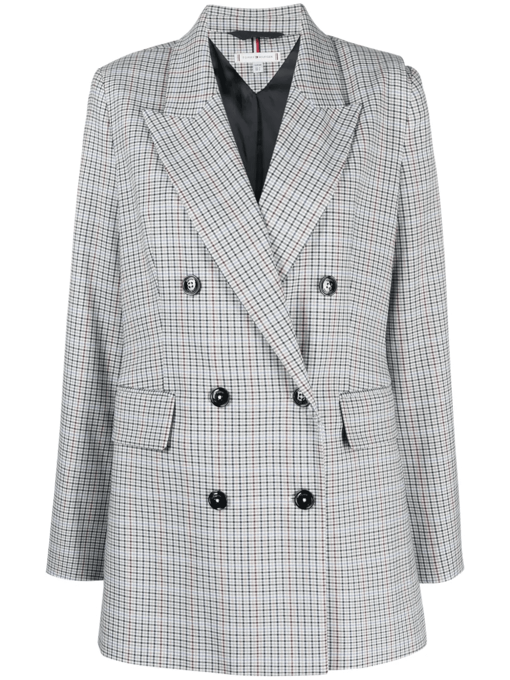checked double-breasted blazer - Image 1