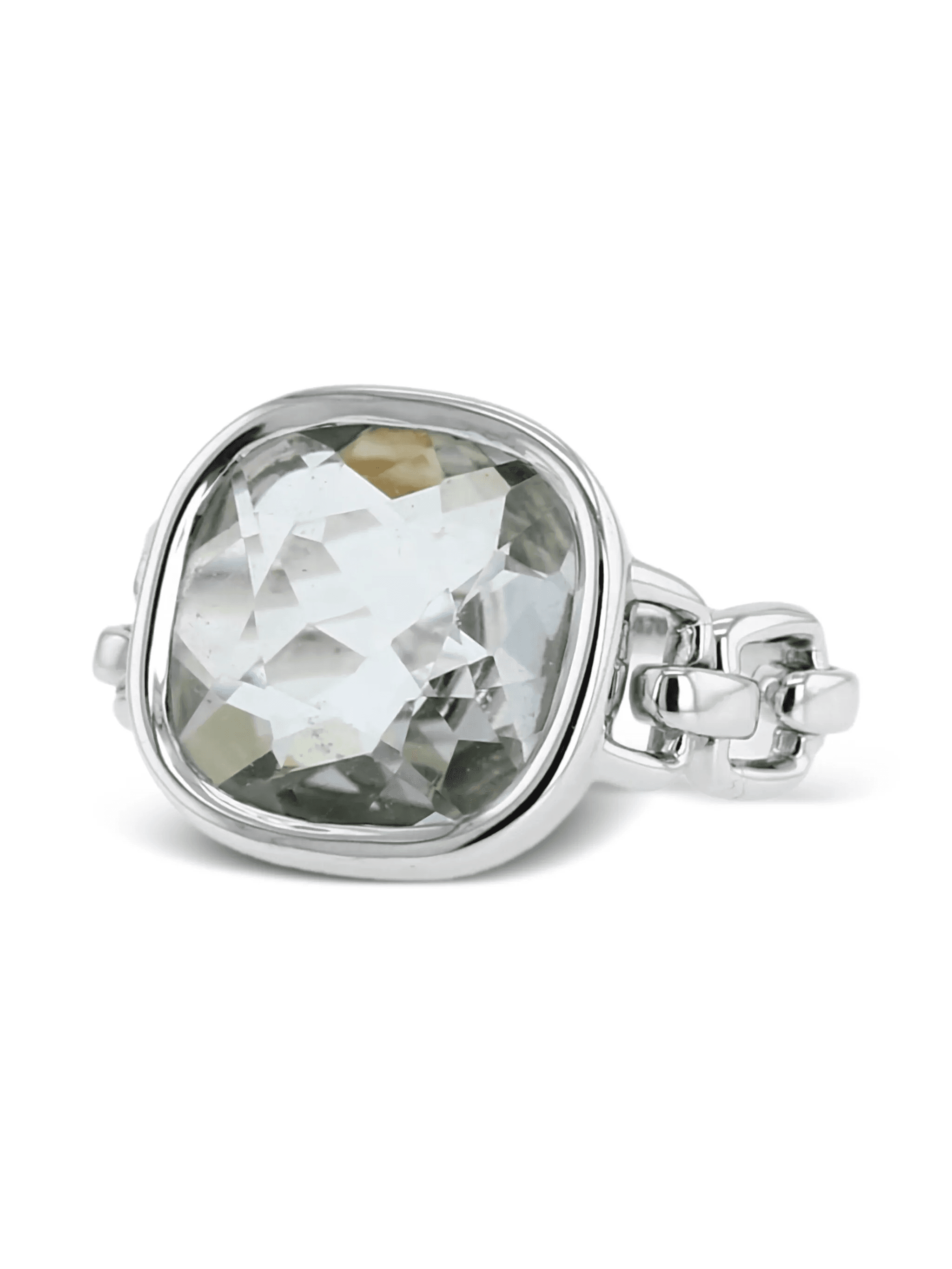2010s white gold Indrani quartz ring - Image 1