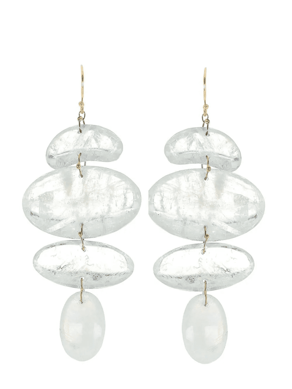 18kt yellow gold Totem moonstone earrings - Image 1