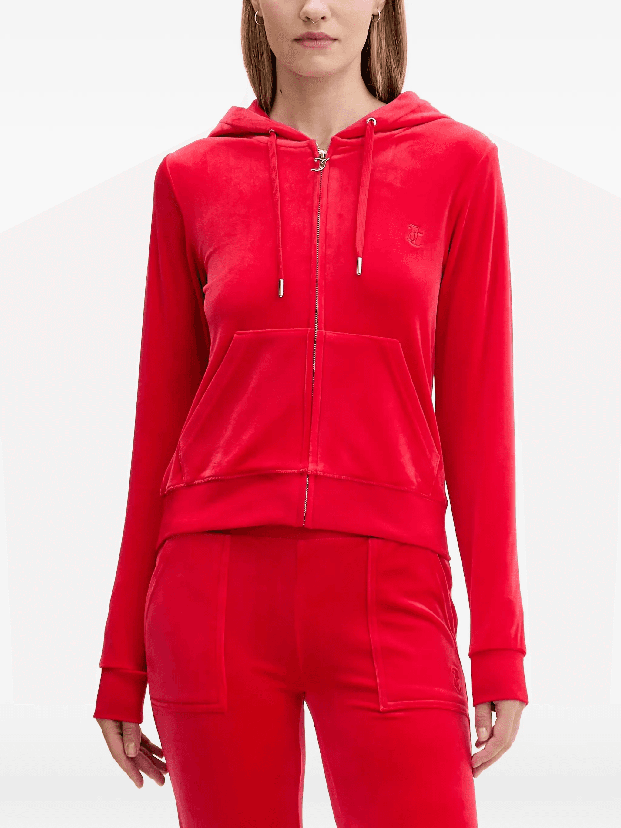 zip-fastening front-pockets hoodie - Image 1