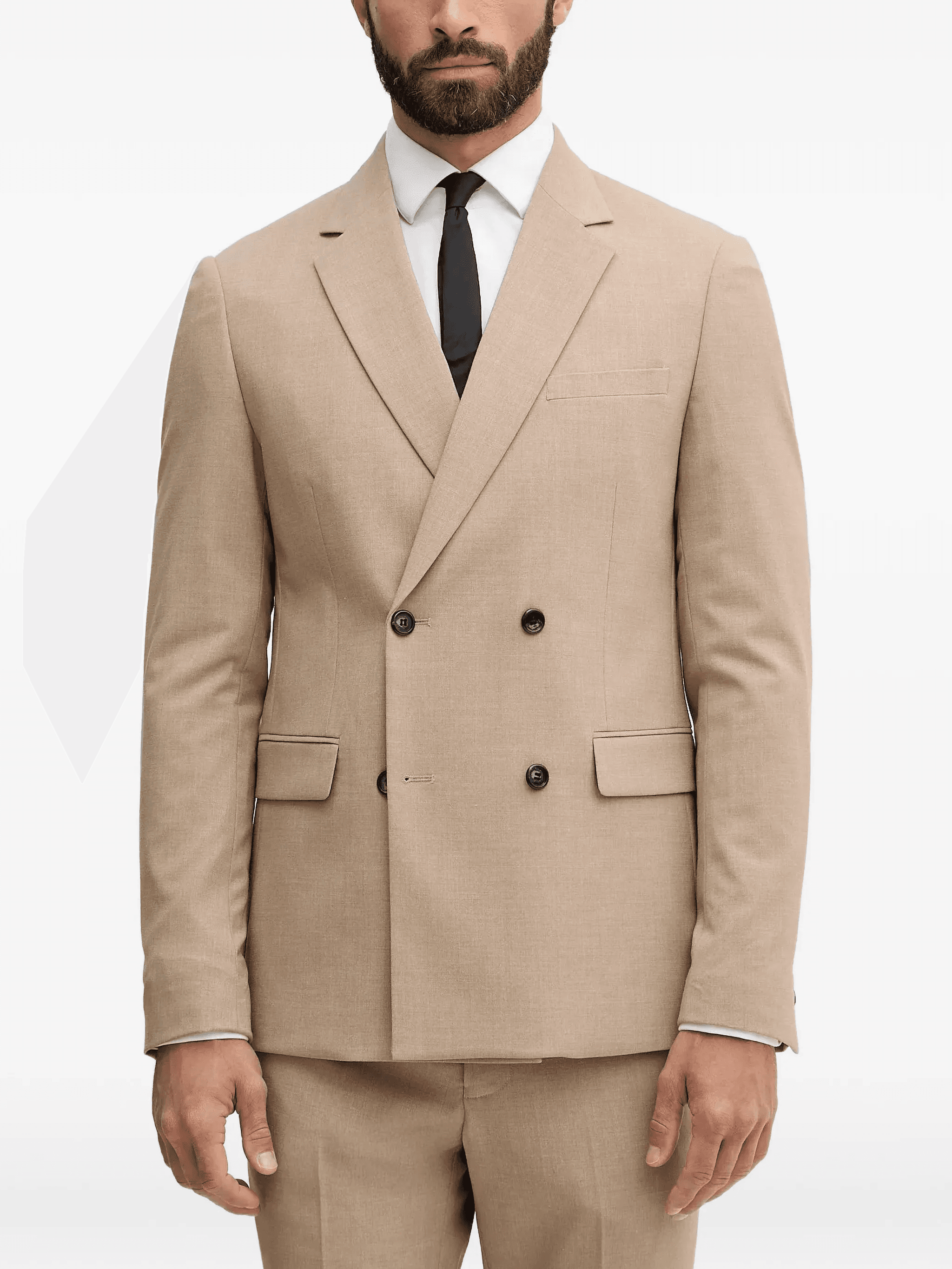 double-breasted notched lapel suit - Image 1