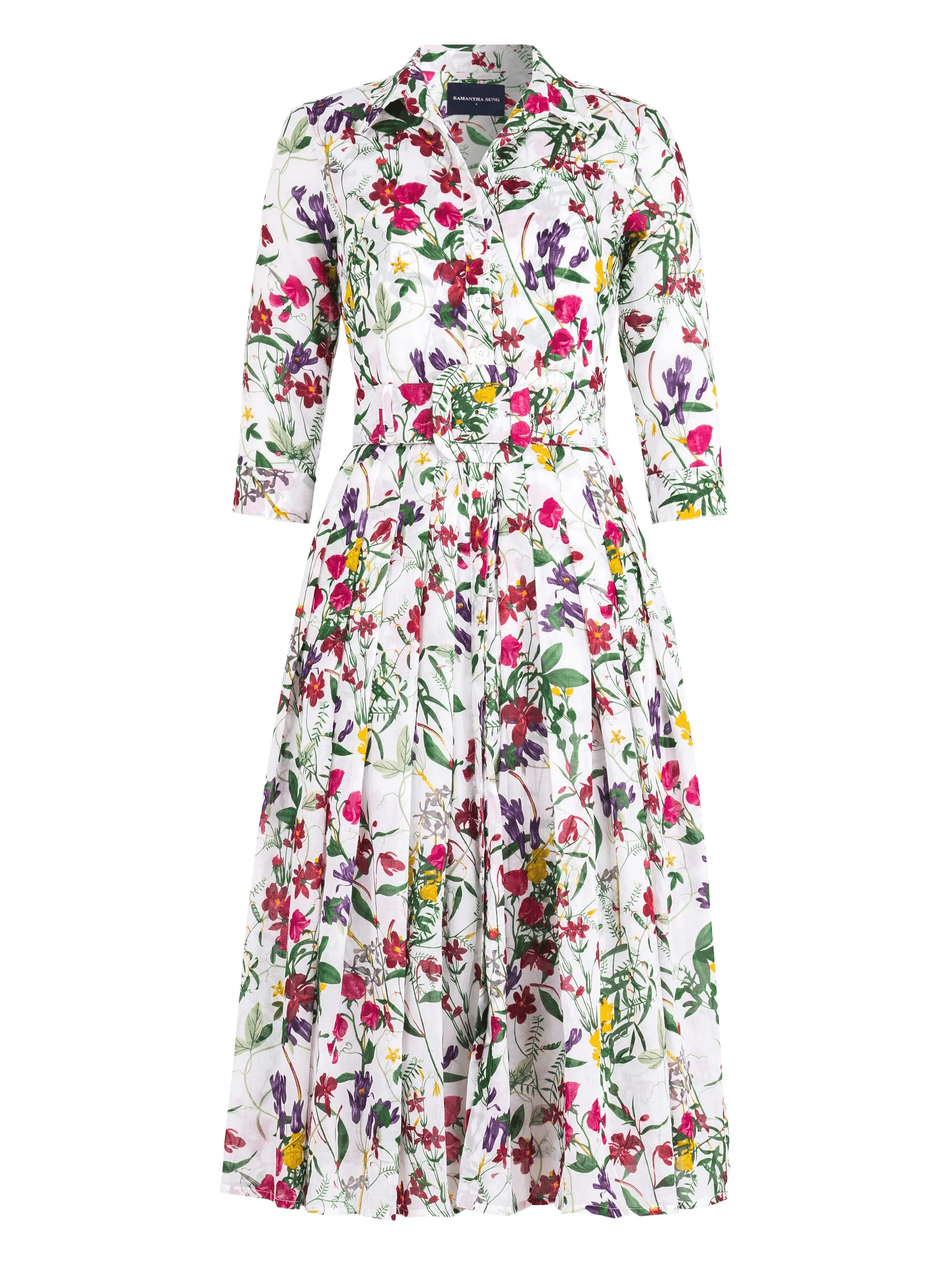 Audrey floral-print pleated midi dress - Image 1